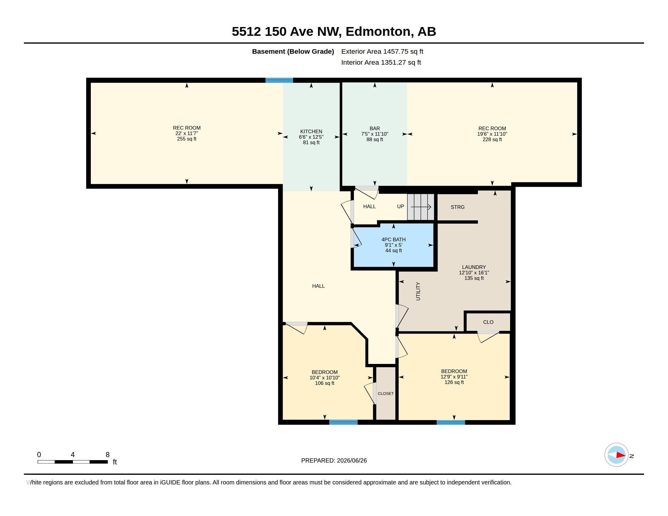 Floor plan - 5512 150 Avenue, Edmonton, AB