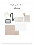Property Specifications, Pantry. Detailing material and fixture selections for the property's pantry -