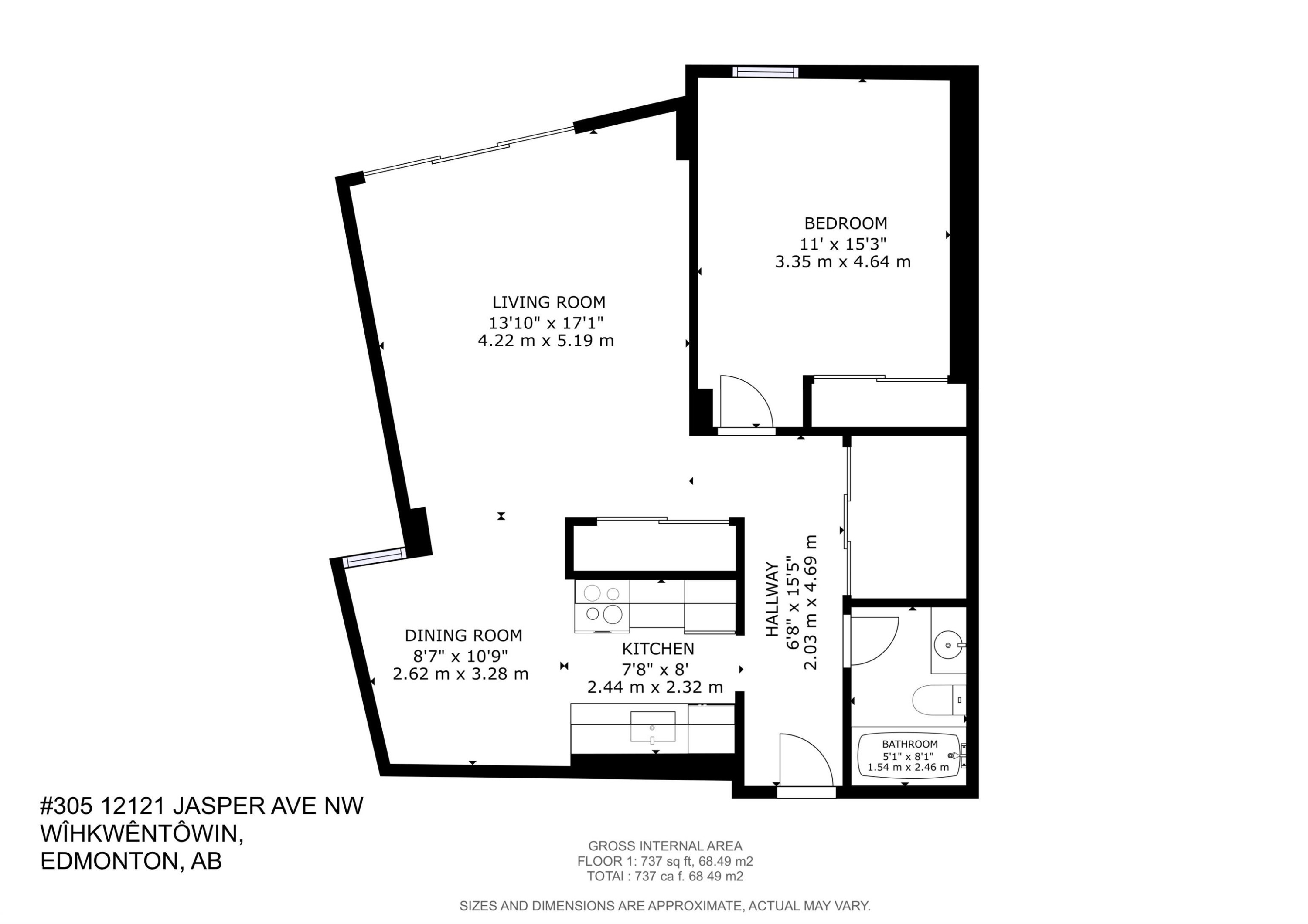 305 12121 Jasper Avenue, Edmonton, AB