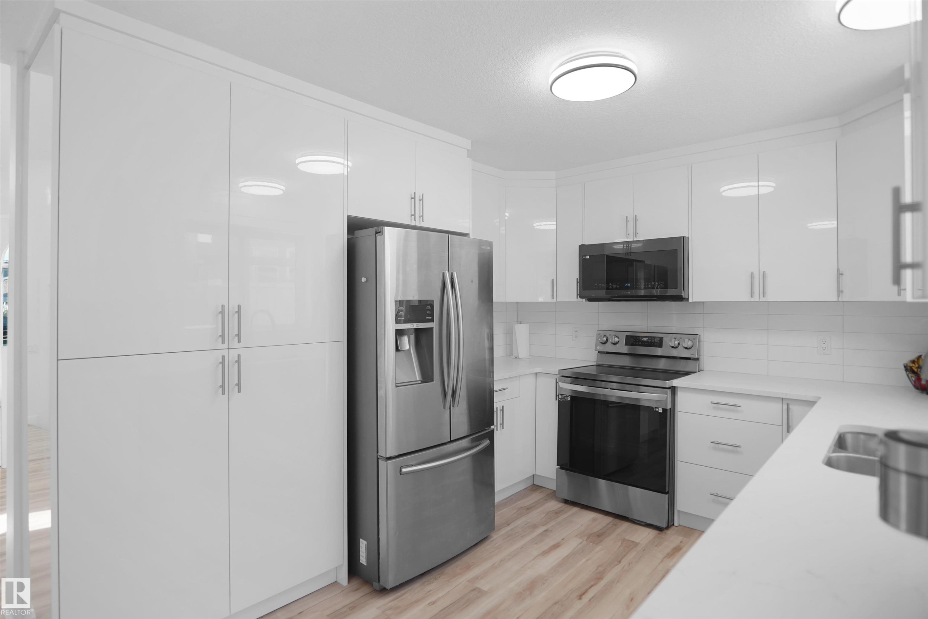 10018 173 Avenue, Edmonton, AB - Indoor Photo Showing Kitchen With Stainless Steel Kitchen With Double Sink With Upgraded Kitchen
