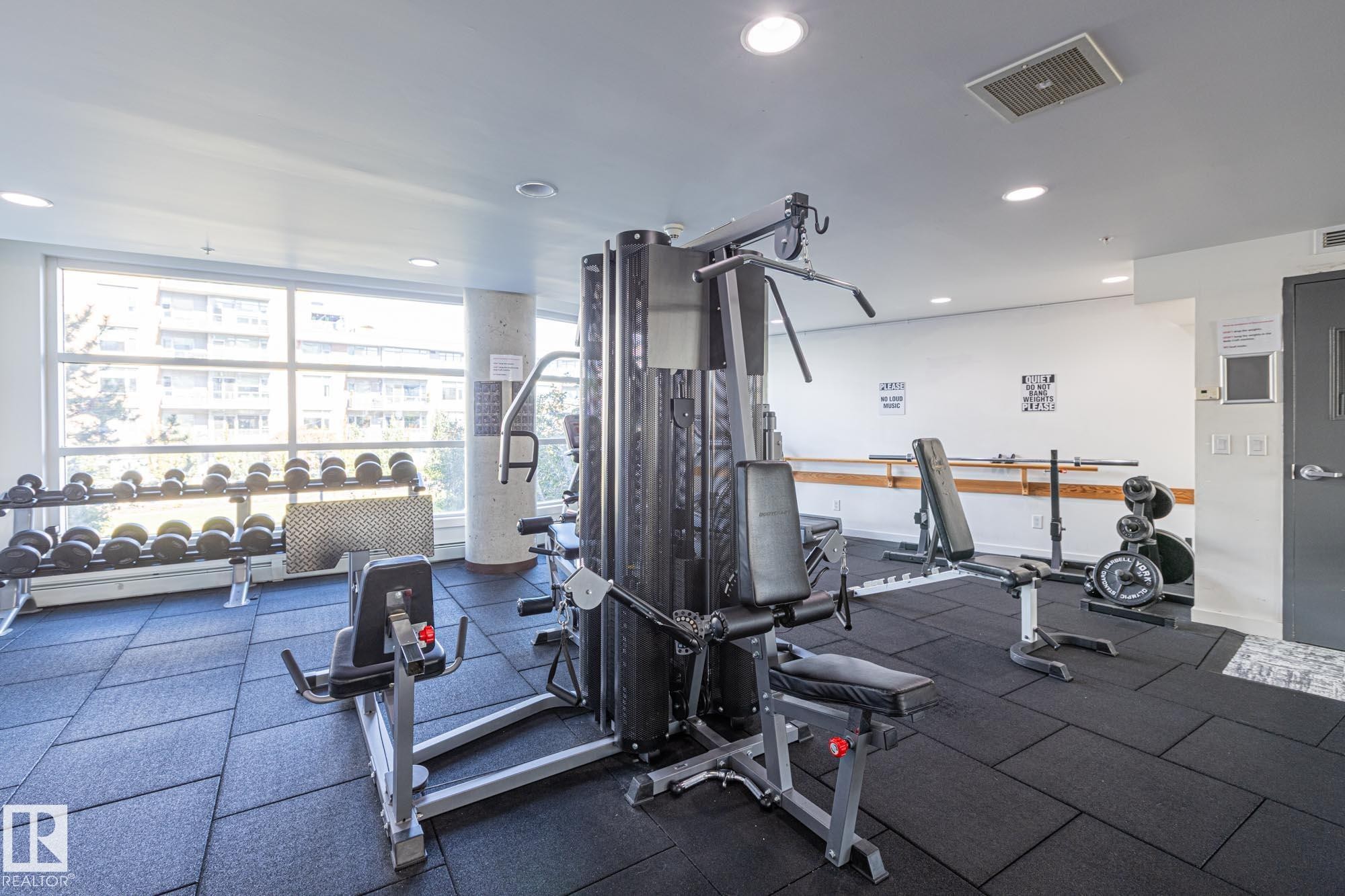 106 2504 109 Street, Edmonton, AB - Indoor Photo Showing Gym Room