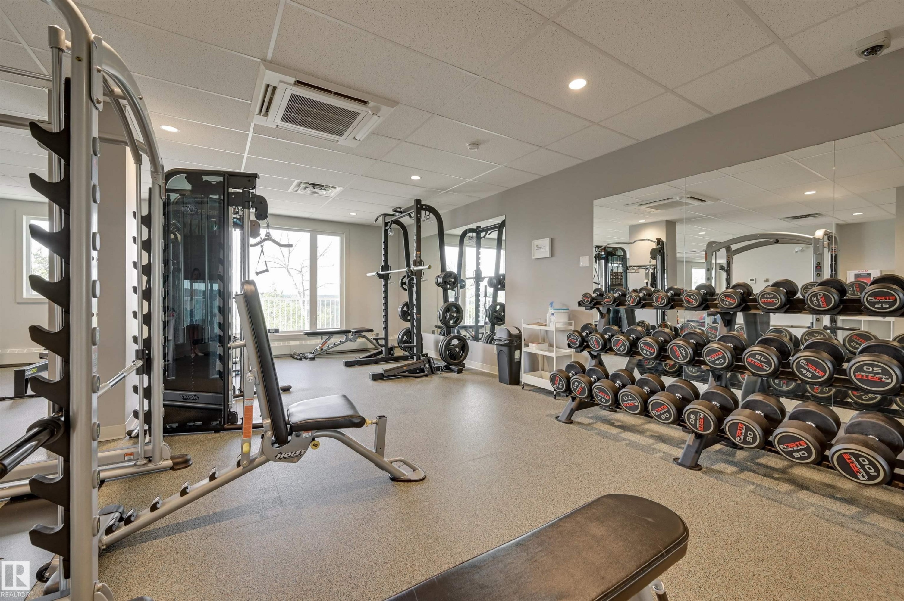 #406 12141 Jasper Av Nw, Edmonton, AB - Indoor Photo Showing Gym Room