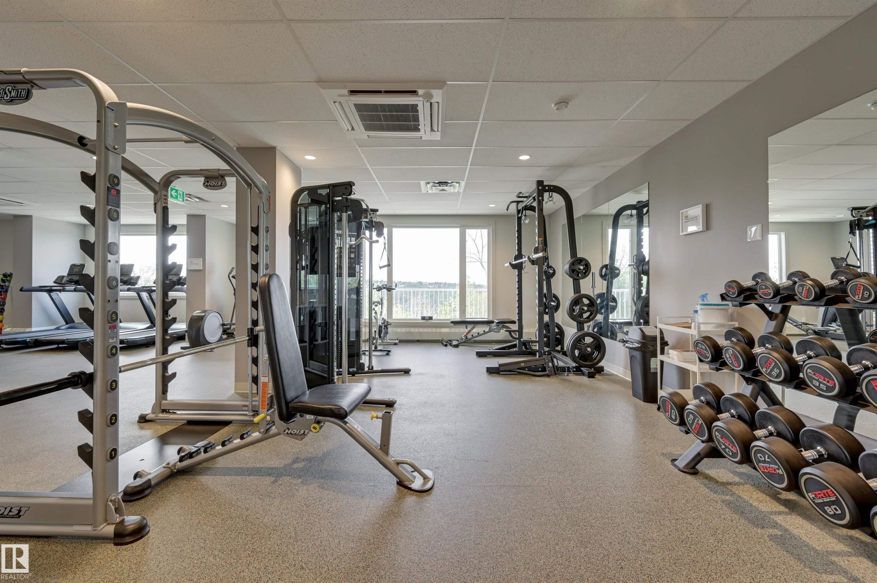 #406 12141 Jasper Av Nw, Edmonton, AB - Indoor Photo Showing Gym Room