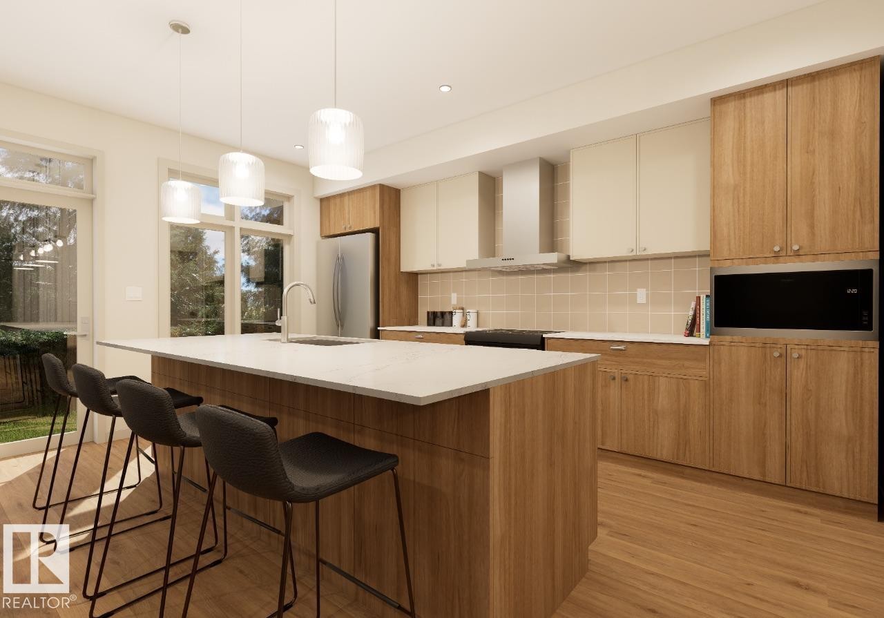 7107 50A Avenue, Beaumont, AB - Indoor Photo Showing Kitchen With Upgraded Kitchen