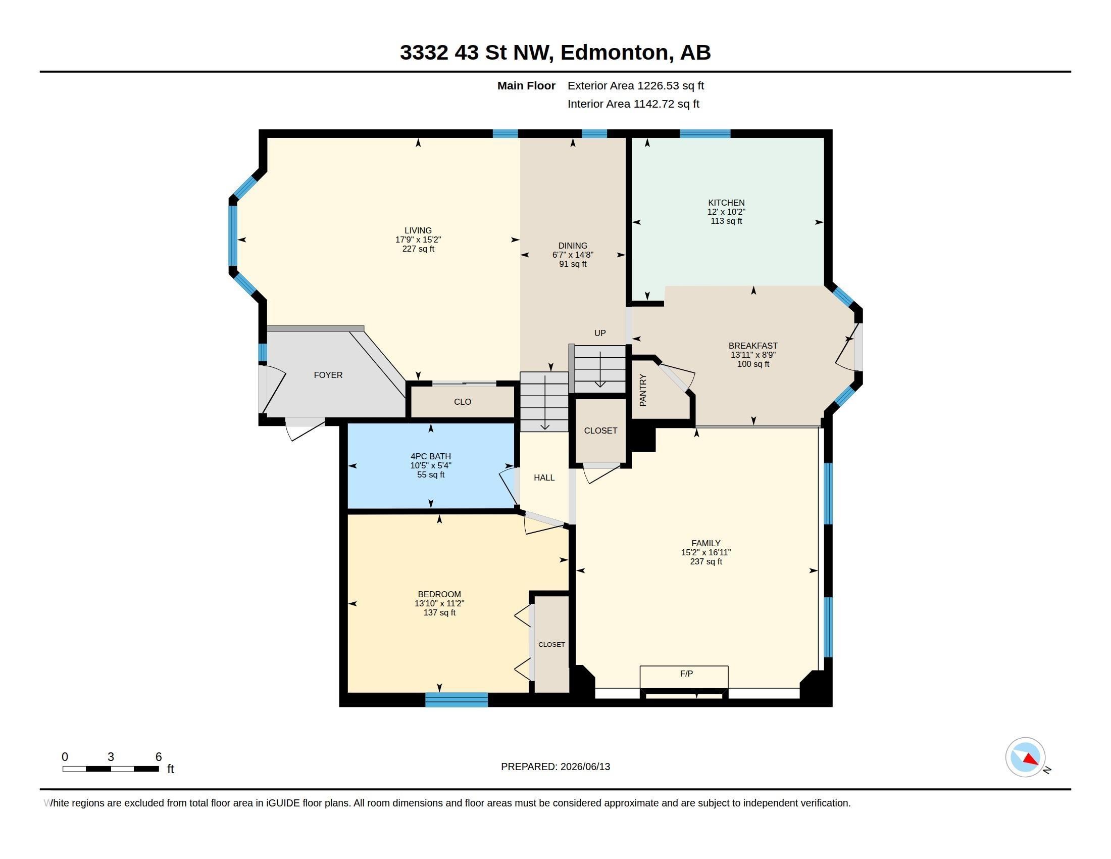 Floor plan - 3332 43 Street Nw, Edmonton, AB