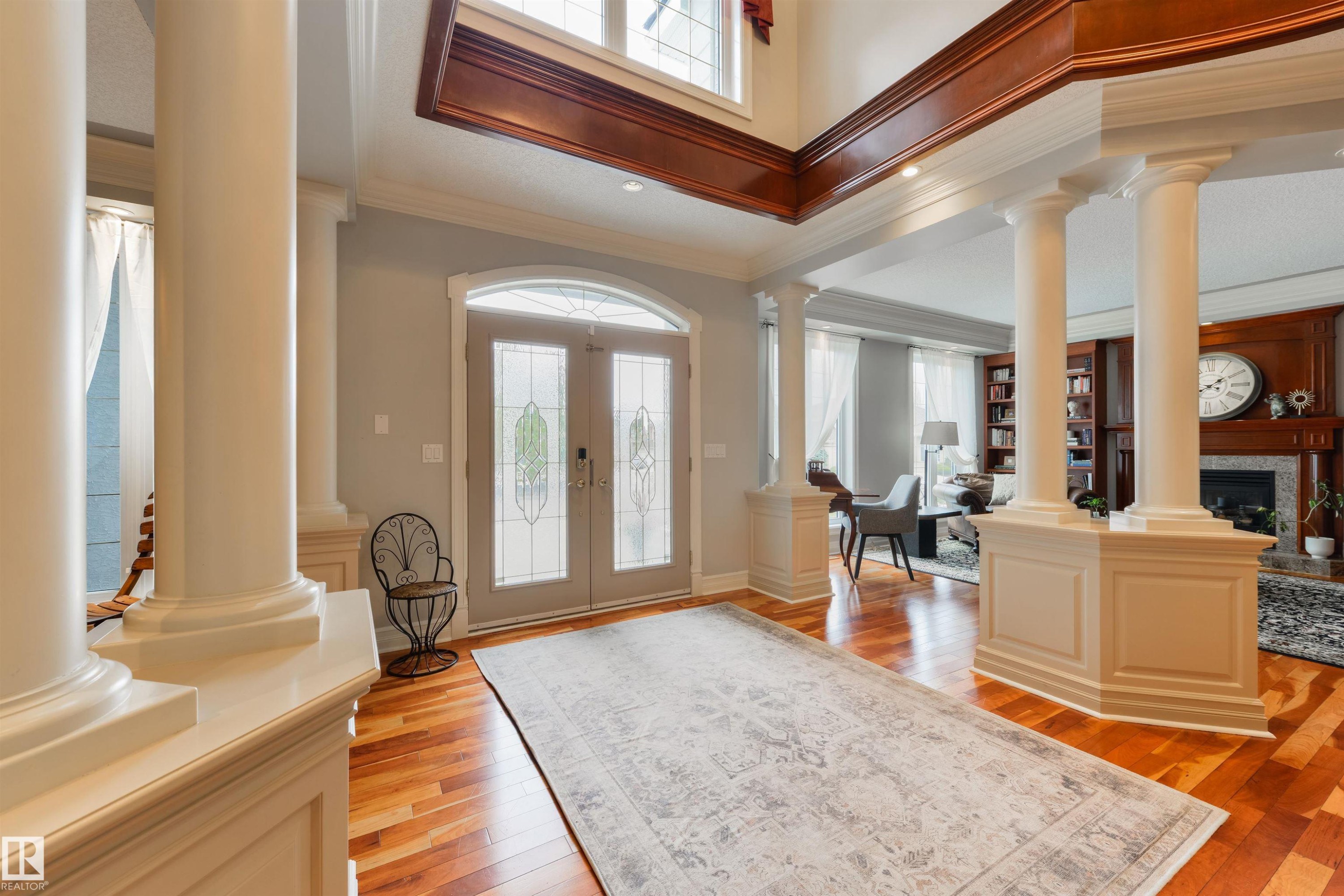727 Hetu Lane Nw, Edmonton, AB - Indoor Photo Showing Other Room With Fireplace