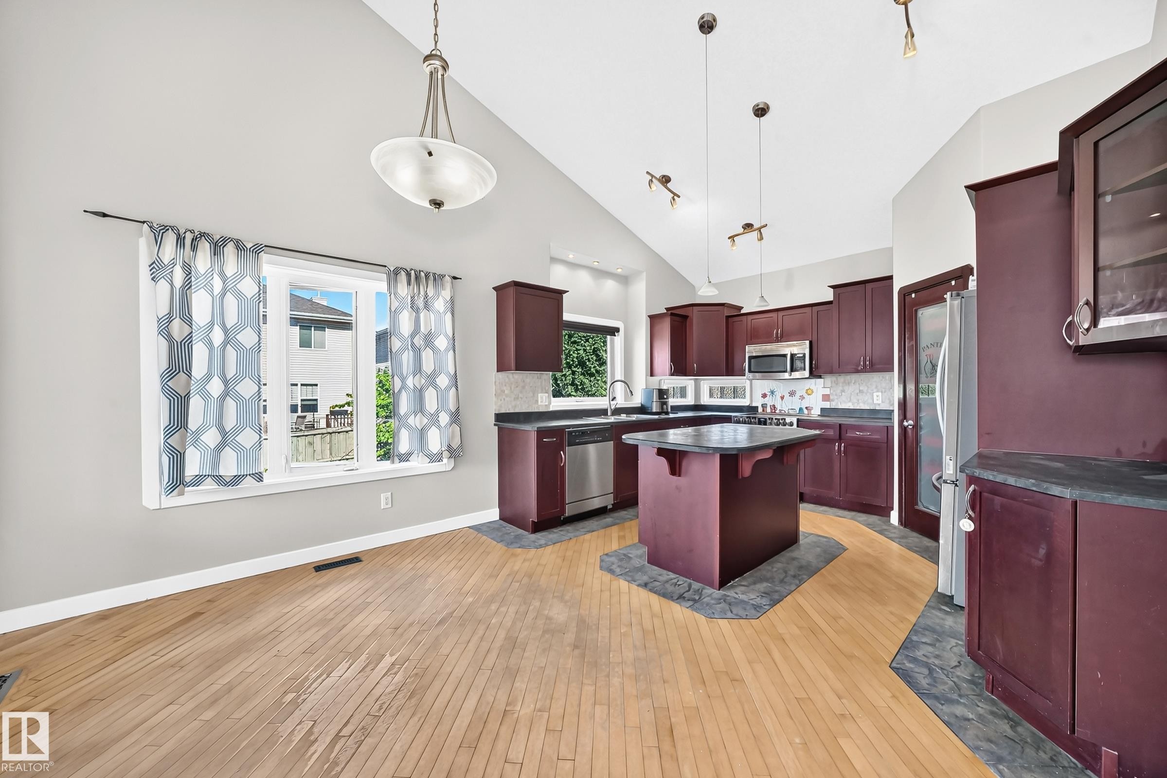 2984 Mcphadden Way Sw, Edmonton, AB - Indoor Photo Showing Kitchen With Stainless Steel Kitchen With Upgraded Kitchen