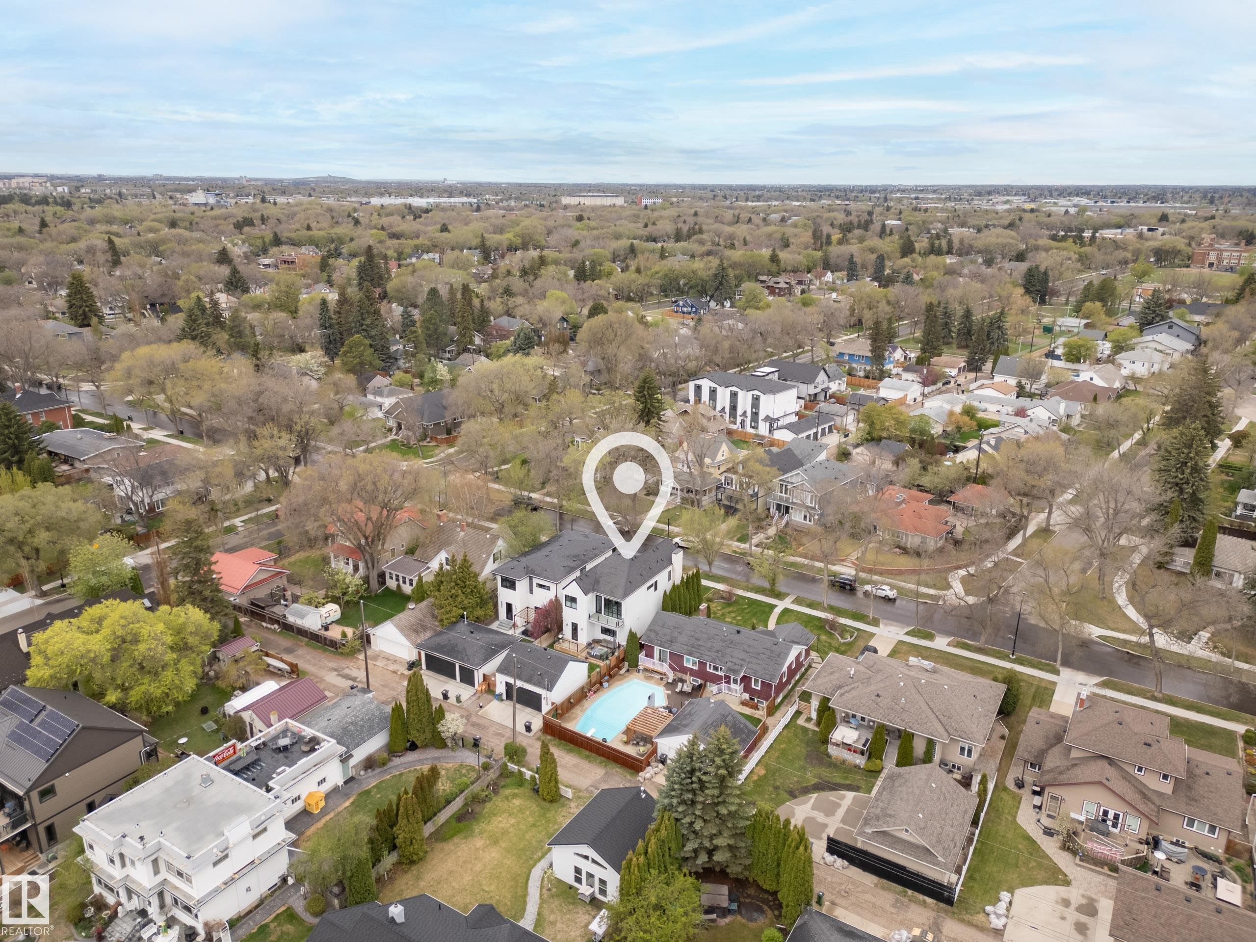 Aerial view - 6115 111 Avenue, Edmonton, AB - Outdoor With View