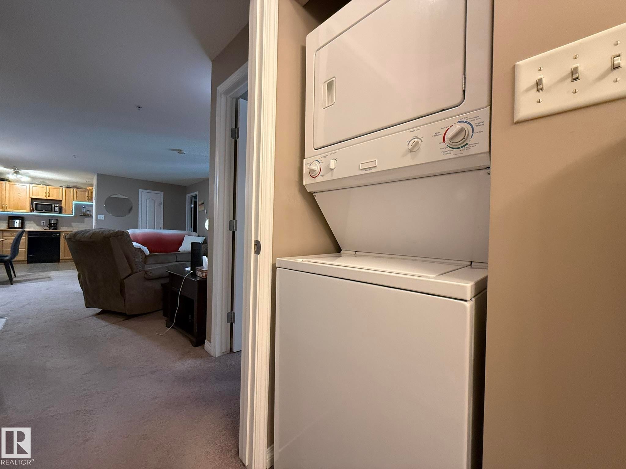 In-unit stacked washer and dryer - 205 3425 19 Street, Edmonton, AB