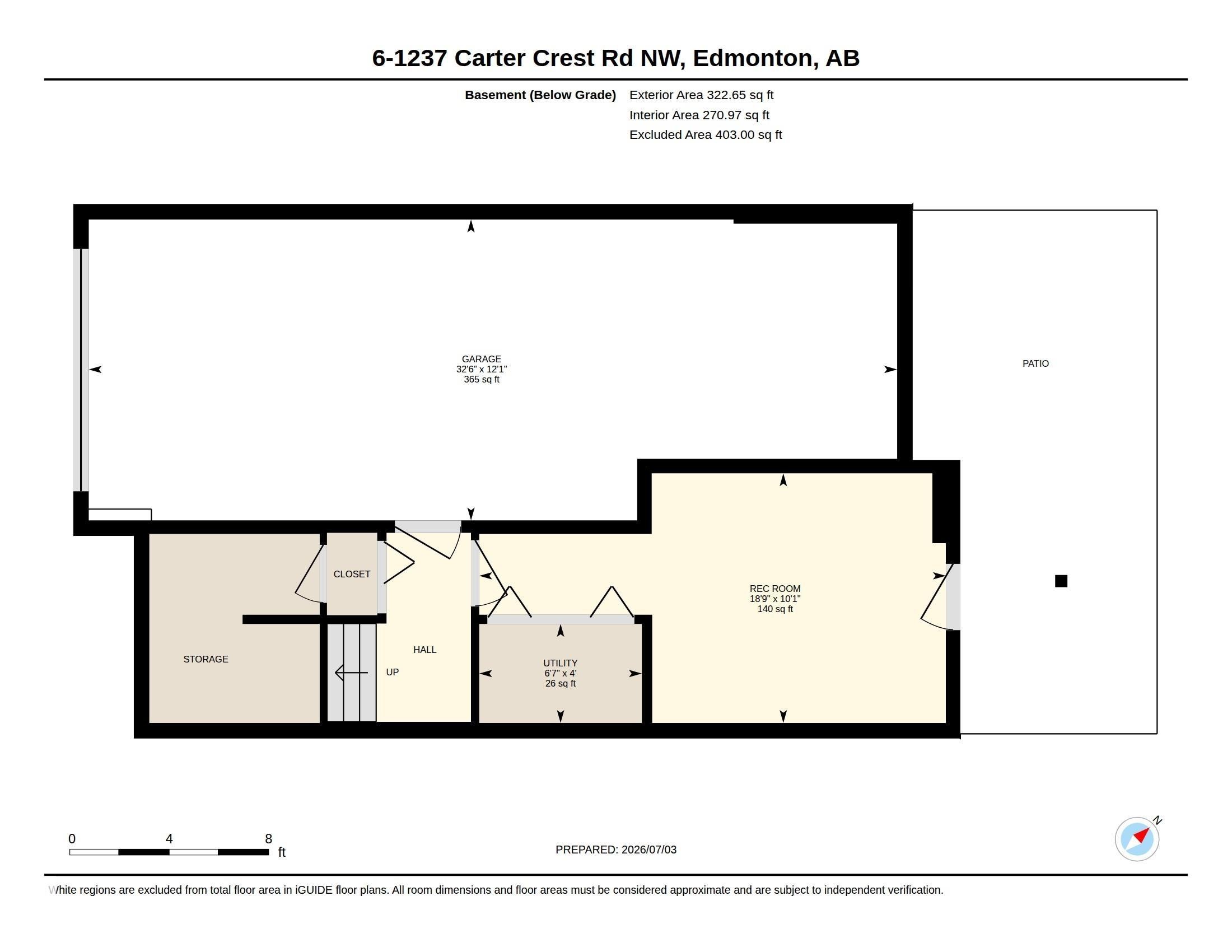 Floor plan - 6 1237 Carter Crest Road, Edmonton, AB