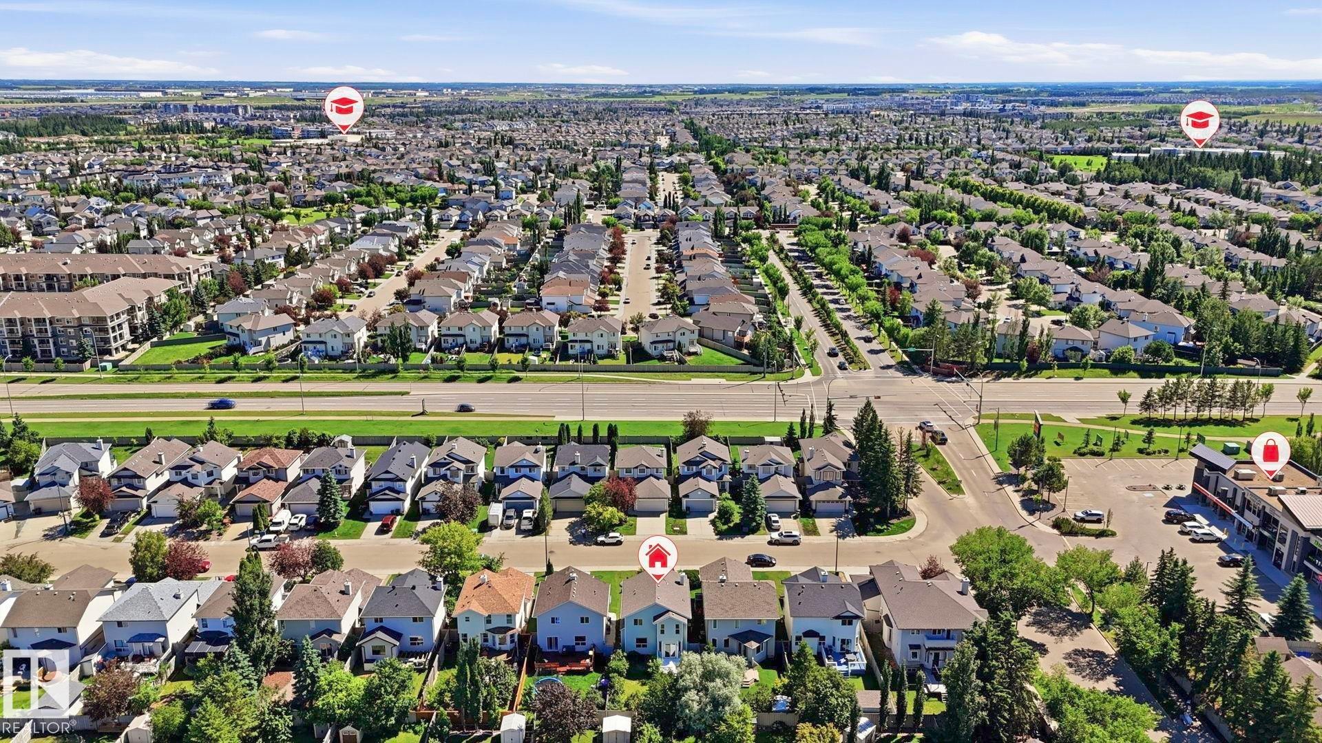 Expansive residential community featuring detached homes and multi-story apartment buildings - 3591 Mclean Crescent, Edmonton, AB