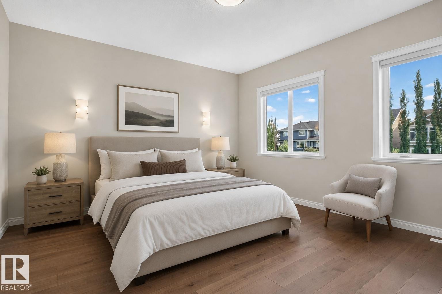 Staged Photo - 4707 Woolsey Common Sw, Edmonton, AB - Indoor Photo Showing Bedroom