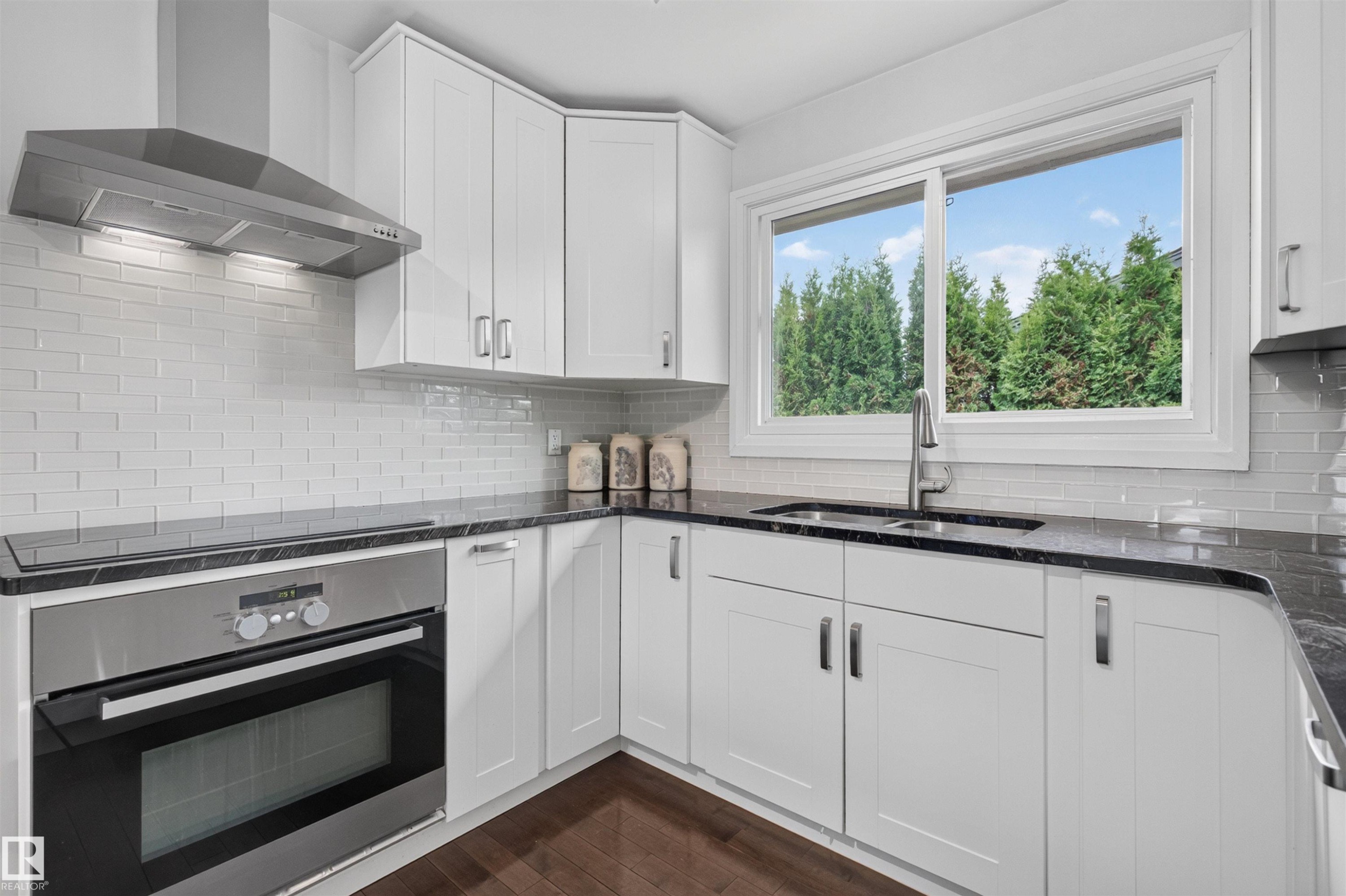 8603 73 Street Nw, Edmonton, AB - Indoor Photo Showing Kitchen With Double Sink