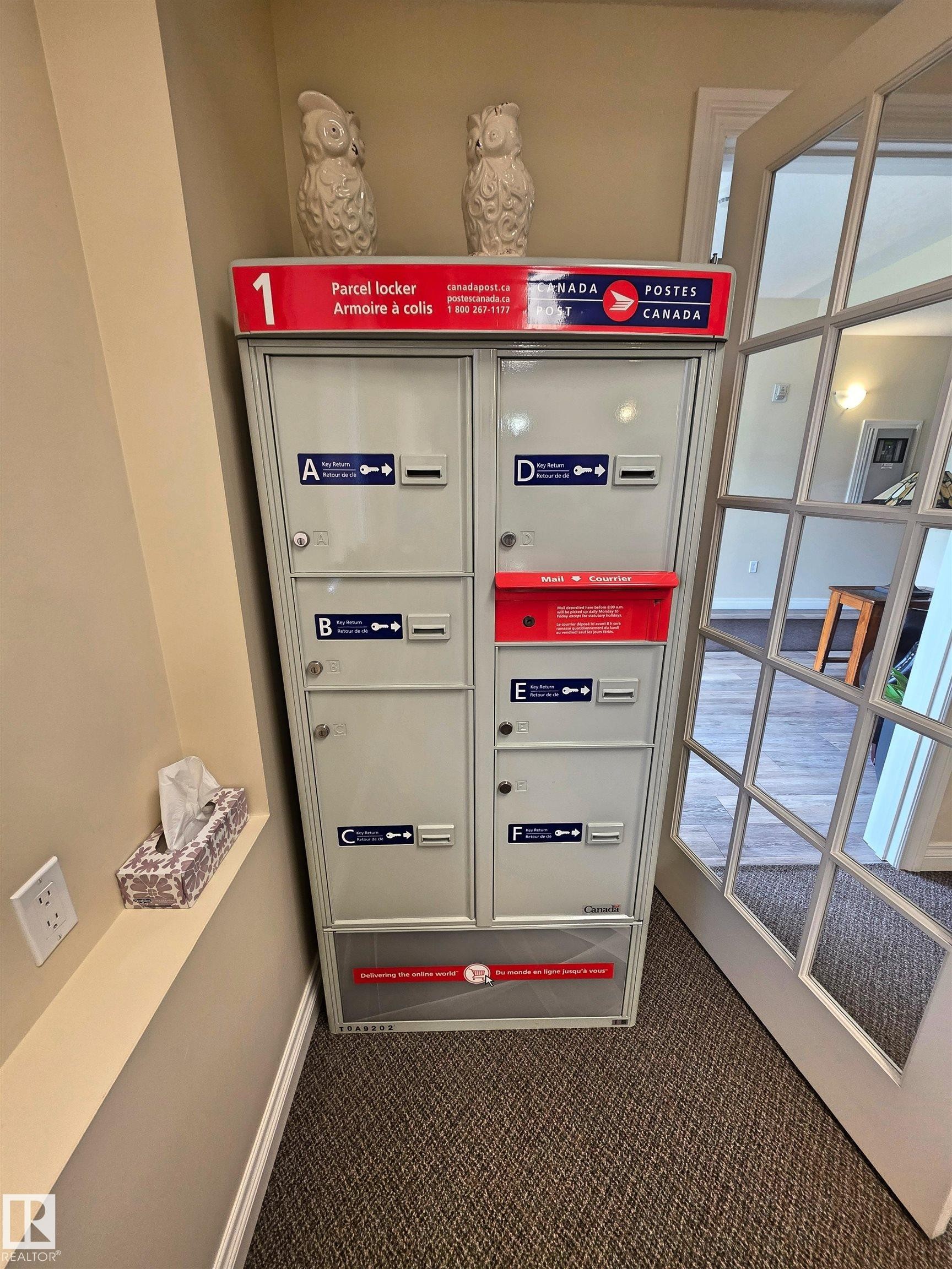 Interior Parcel Box in Social Room - 205 4614A Lakeshore Drive, St. Paul Town, AB