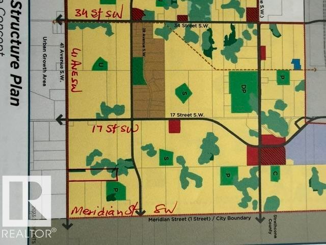 Concept Structure Plan. Illustrating urban growth areas and property designations - 860 41 Avenue, Edmonton, AB