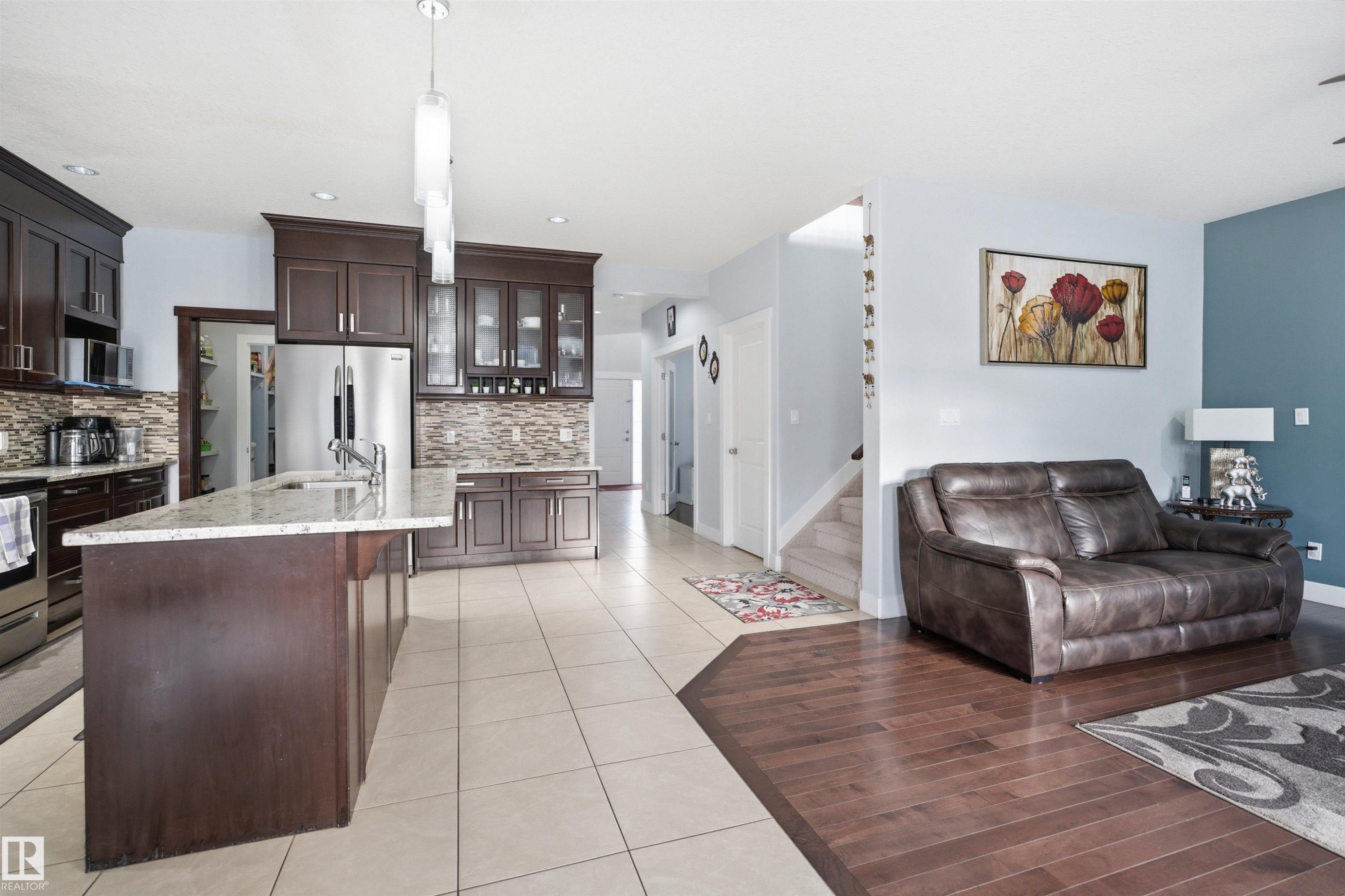 6014 60 Street, Beaumont, AB - Indoor Photo Showing Kitchen With Stainless Steel Kitchen With Upgraded Kitchen