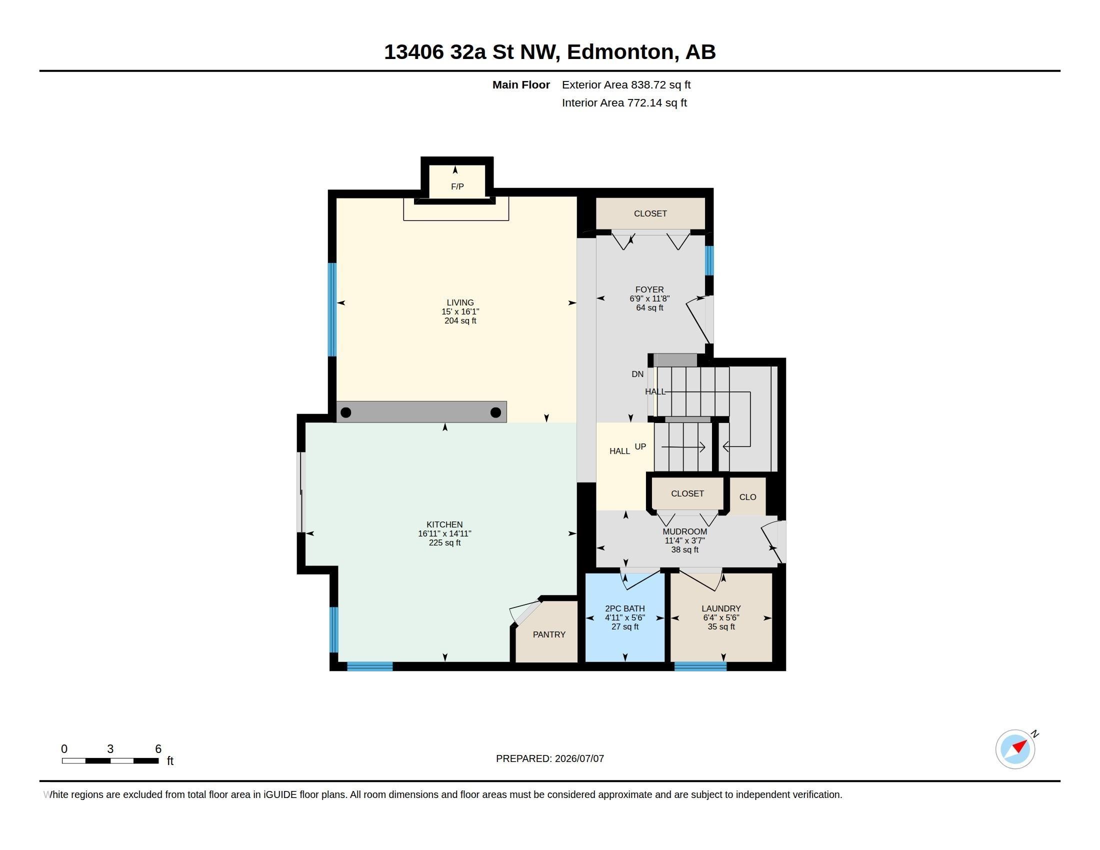 Floor plan - 13406 32A Street, Edmonton, AB