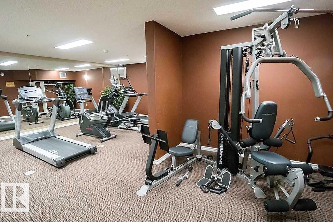 #411 5951 165 Av Nw, Edmonton, AB - Indoor Photo Showing Gym Room