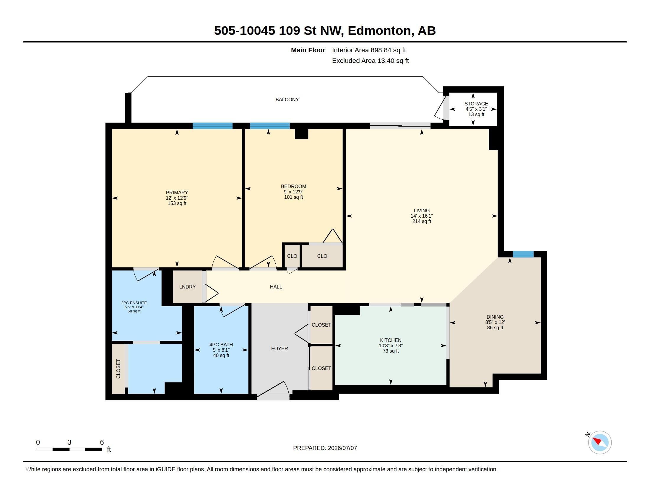 Floor plan - 505 10145 109 Street, Edmonton, AB
