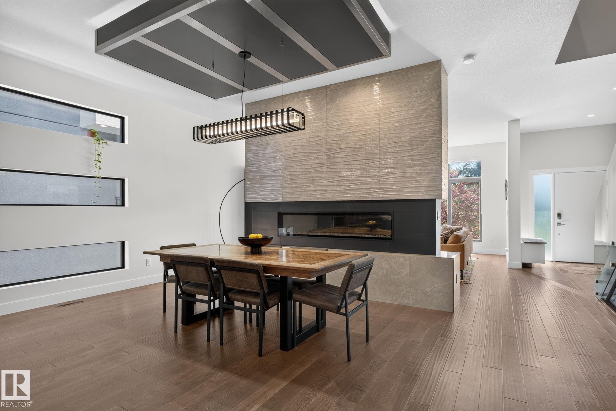 143B Laurier Drive Nw, Edmonton, AB - Indoor With Fireplace
