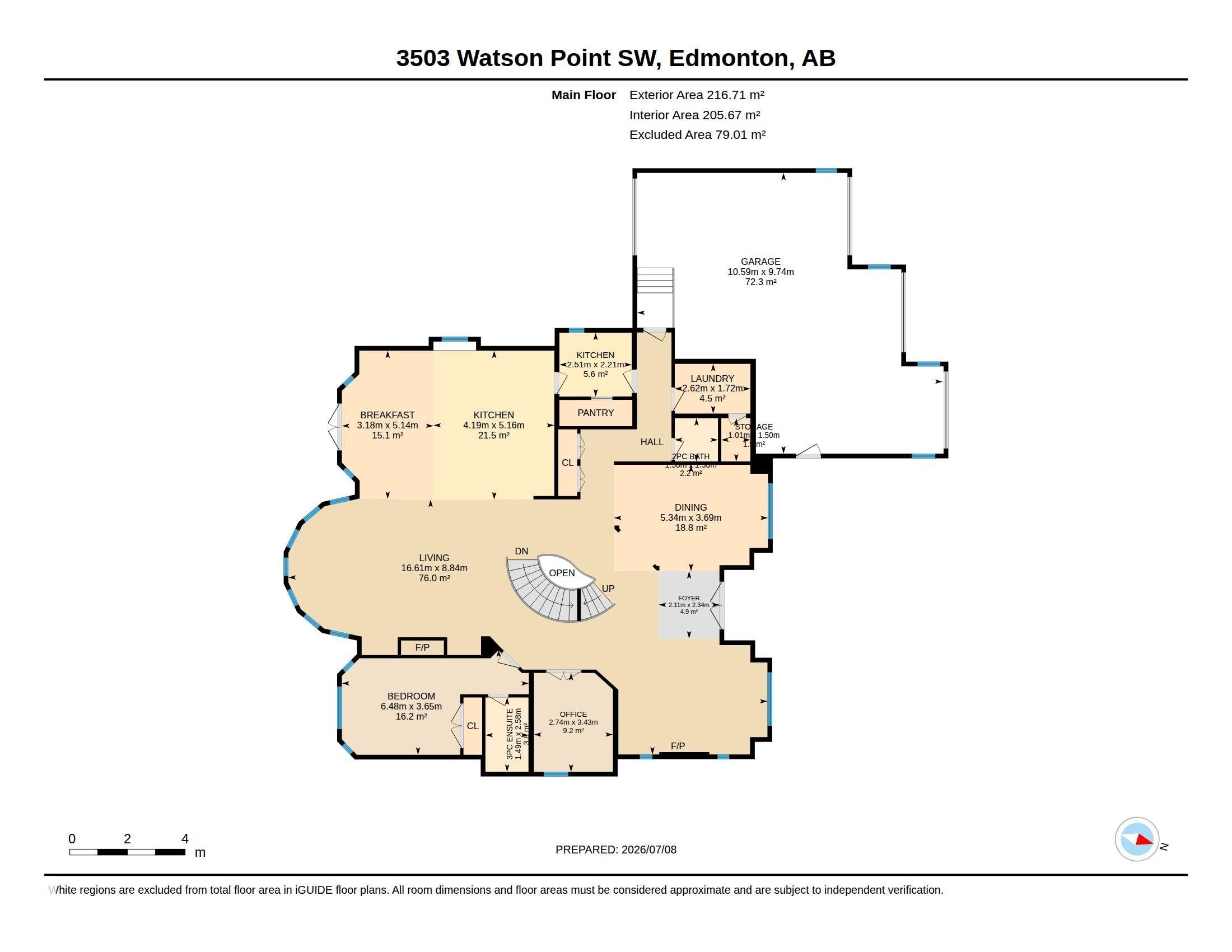 Floor plan - 3503 Watson Point(E), Edmonton, AB