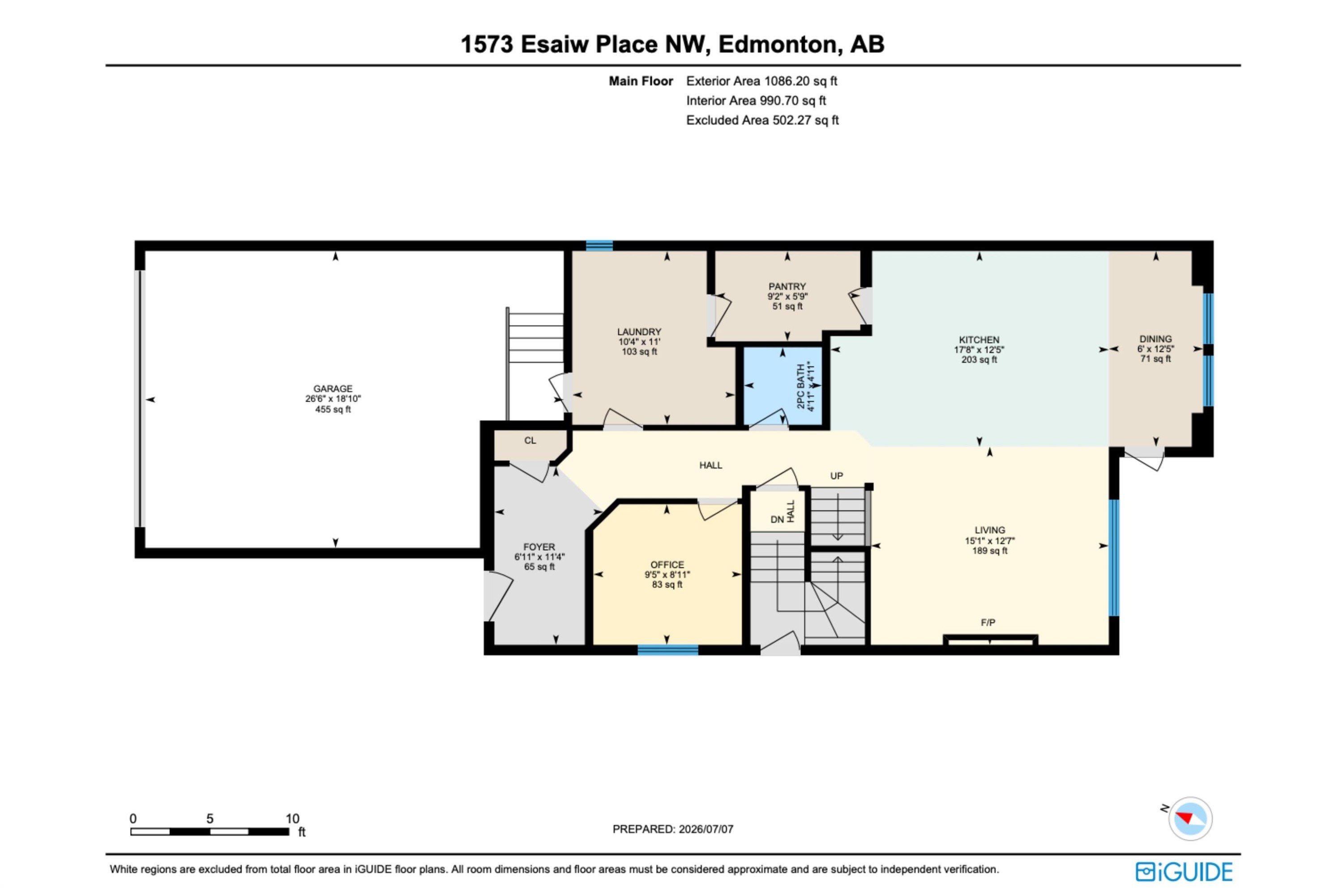 Floor plan - 1573 Esaiw Place Nw, Edmonton, AB