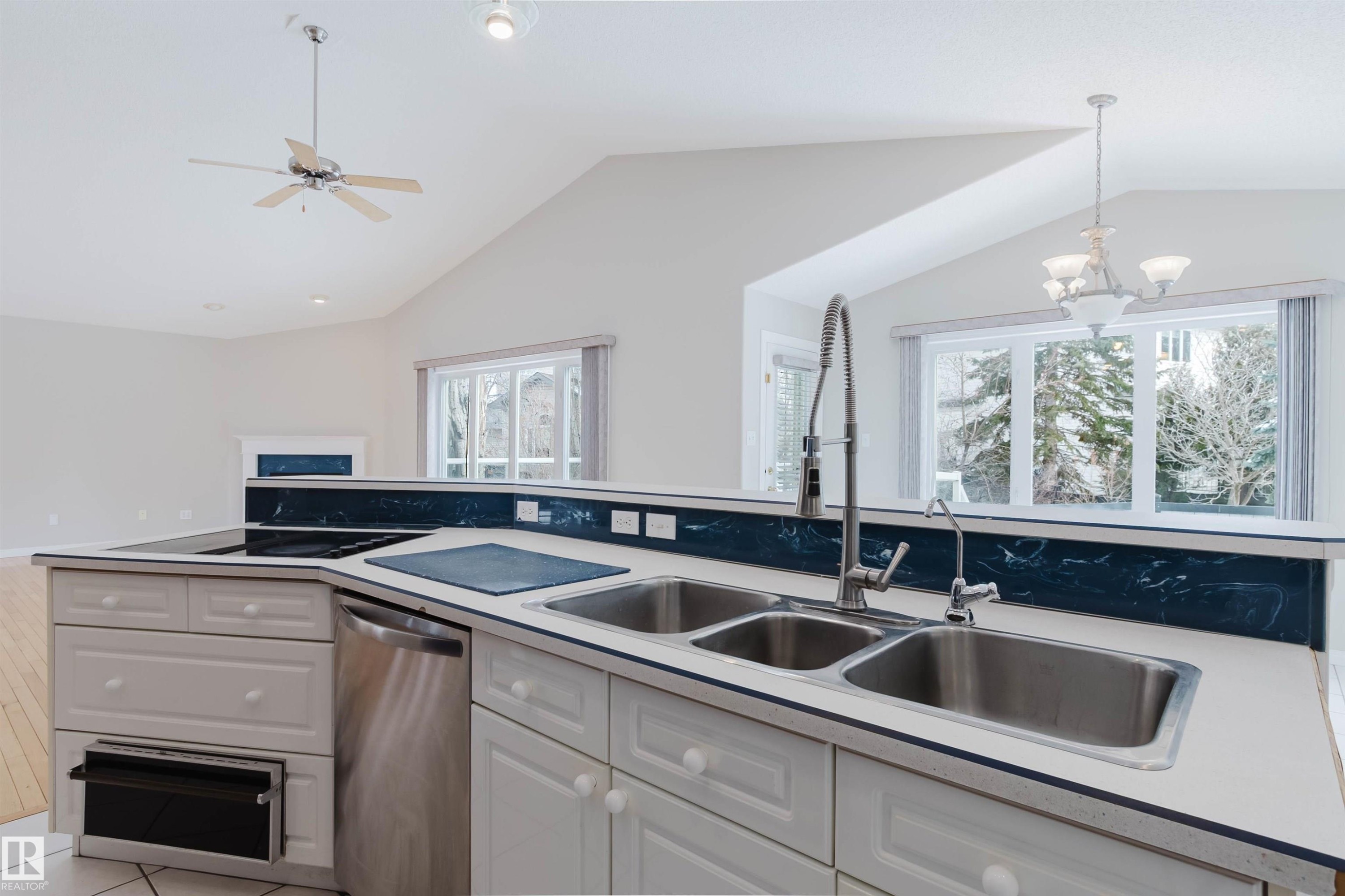 1641 Forbes Way, Edmonton, AB - Indoor Photo Showing Kitchen With Double Sink
