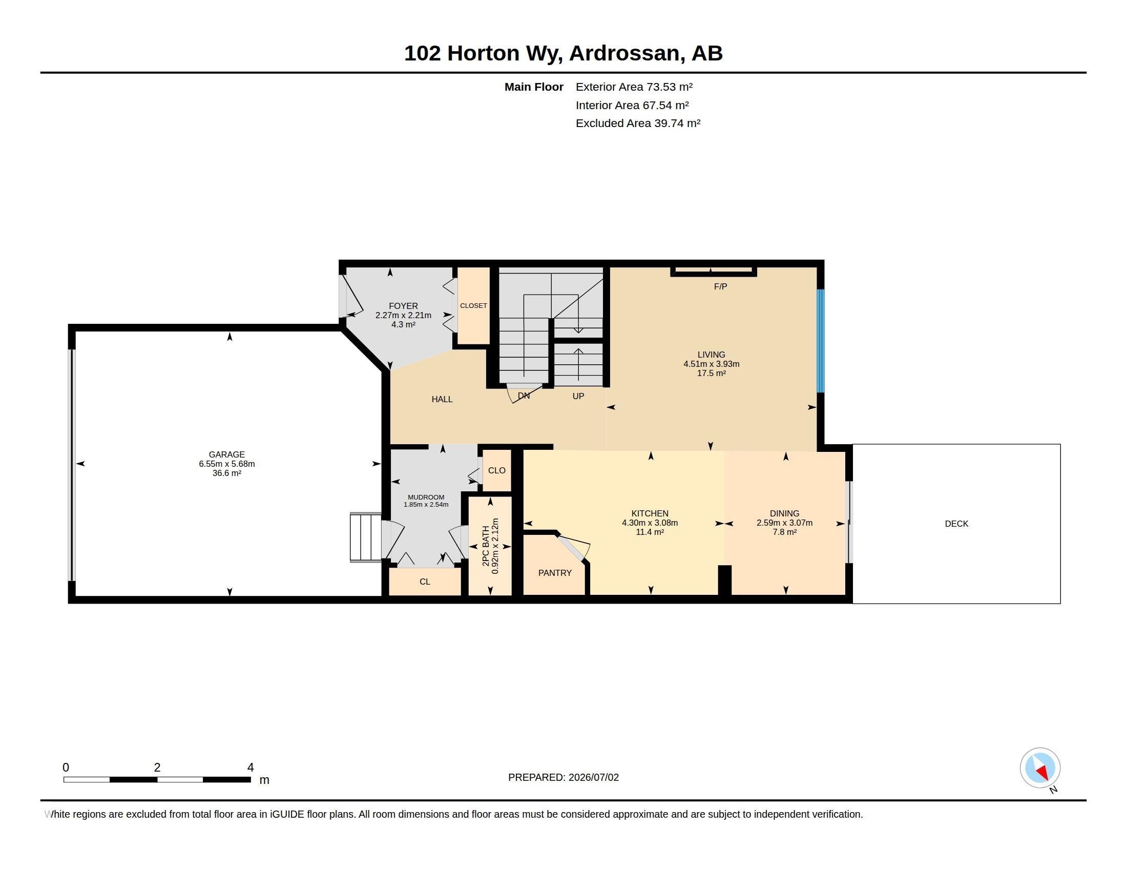 Floor plan - 102 Horton Way, Ardrossan, AB