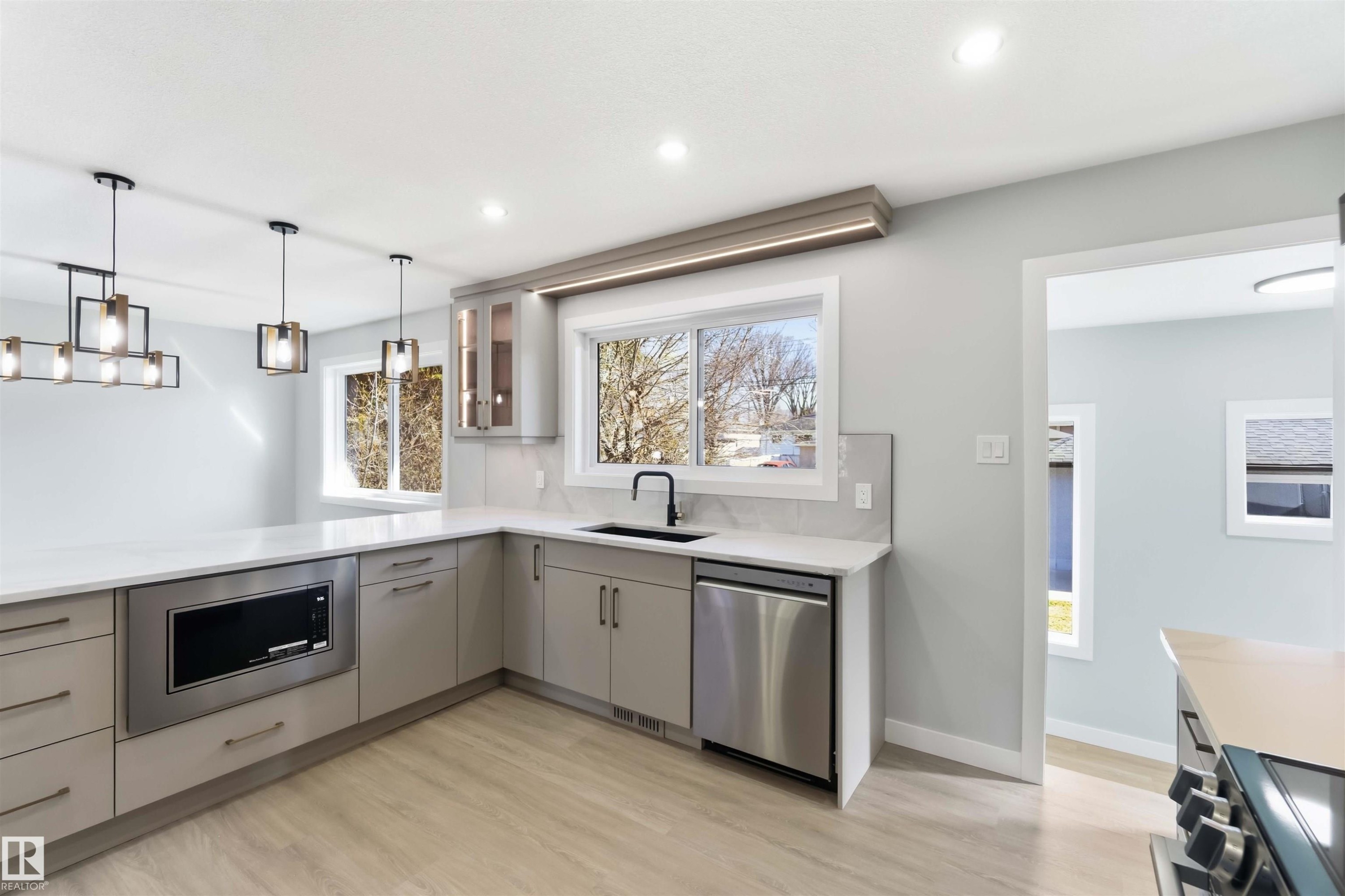 8736 66 Avenue Nw, Edmonton, AB - Indoor Photo Showing Kitchen With Upgraded Kitchen