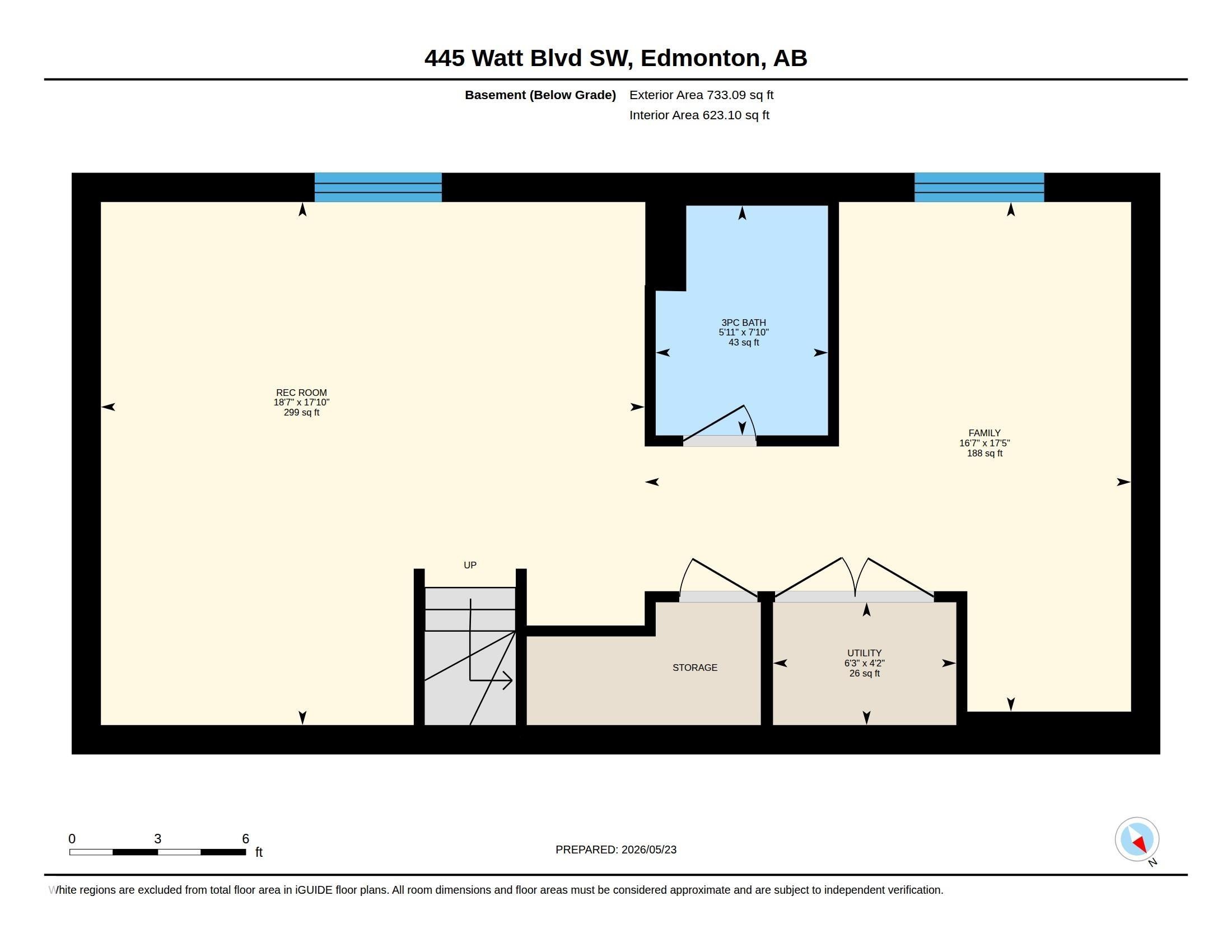 Basement Floor plan - 445 Watt Boulevard Sw, Edmonton, AB - Other