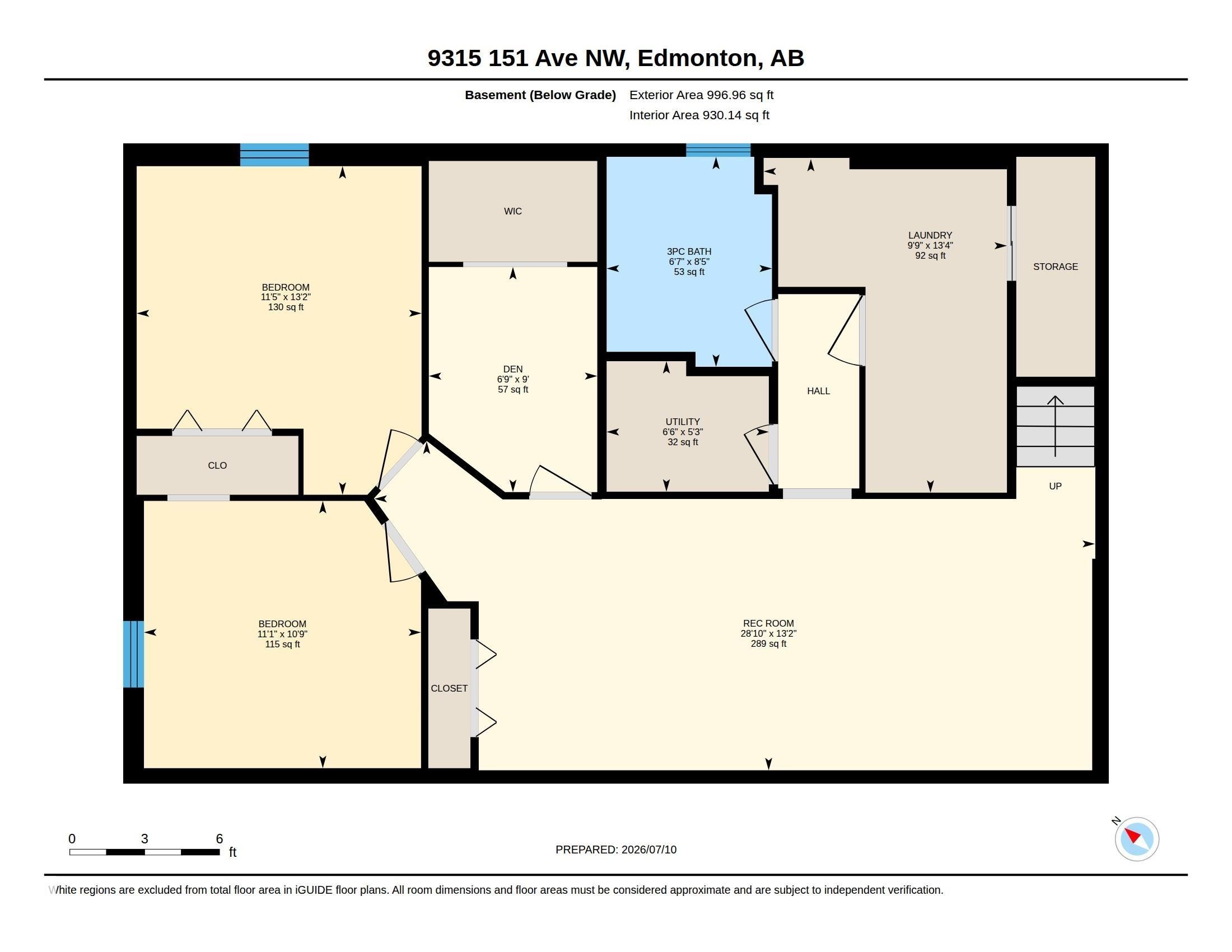 Floor plan - 9315 151 Avenue, Edmonton, AB