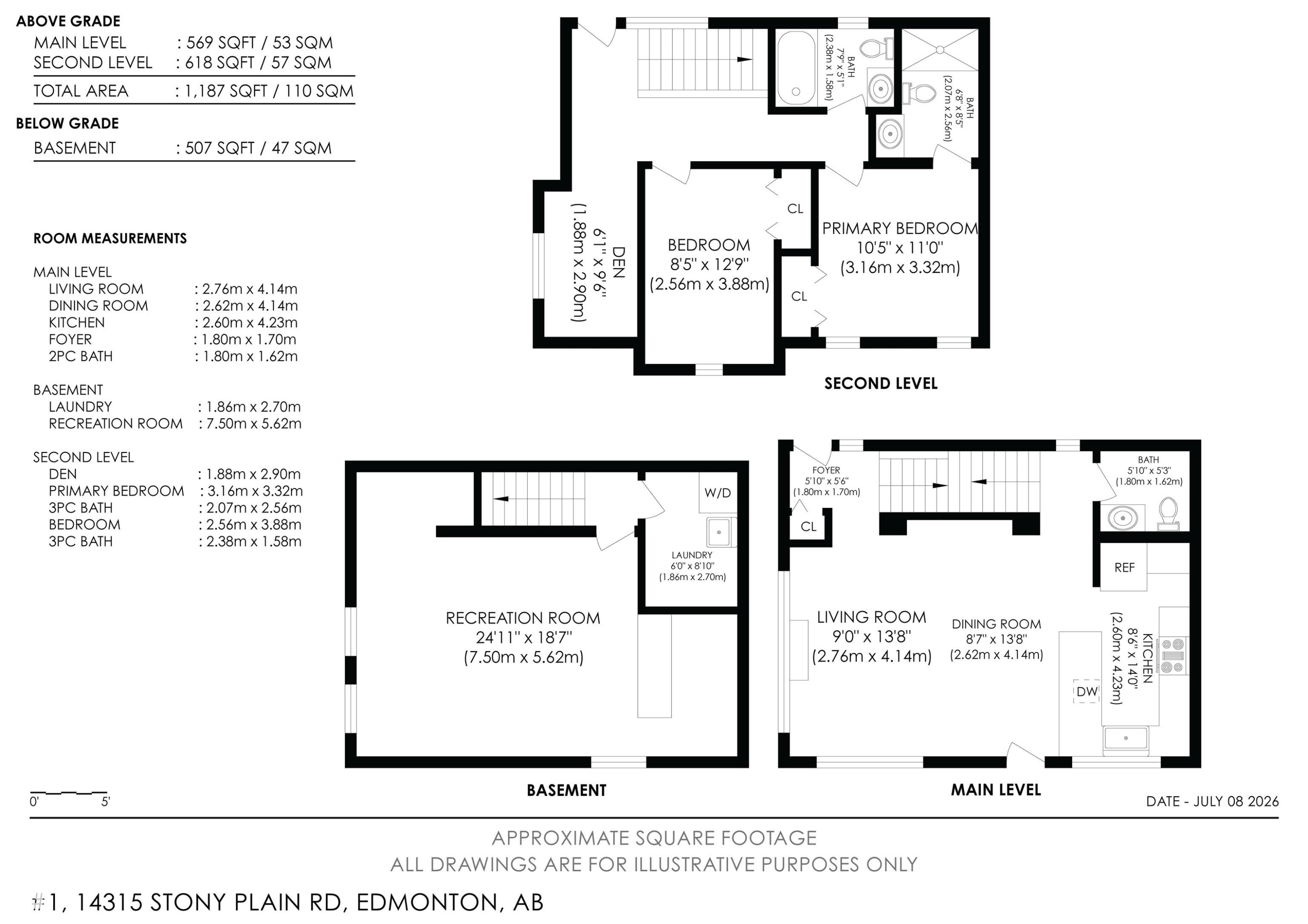 Floor plan - #1 14315 Stony Plain Nw, Edmonton, AB - Other