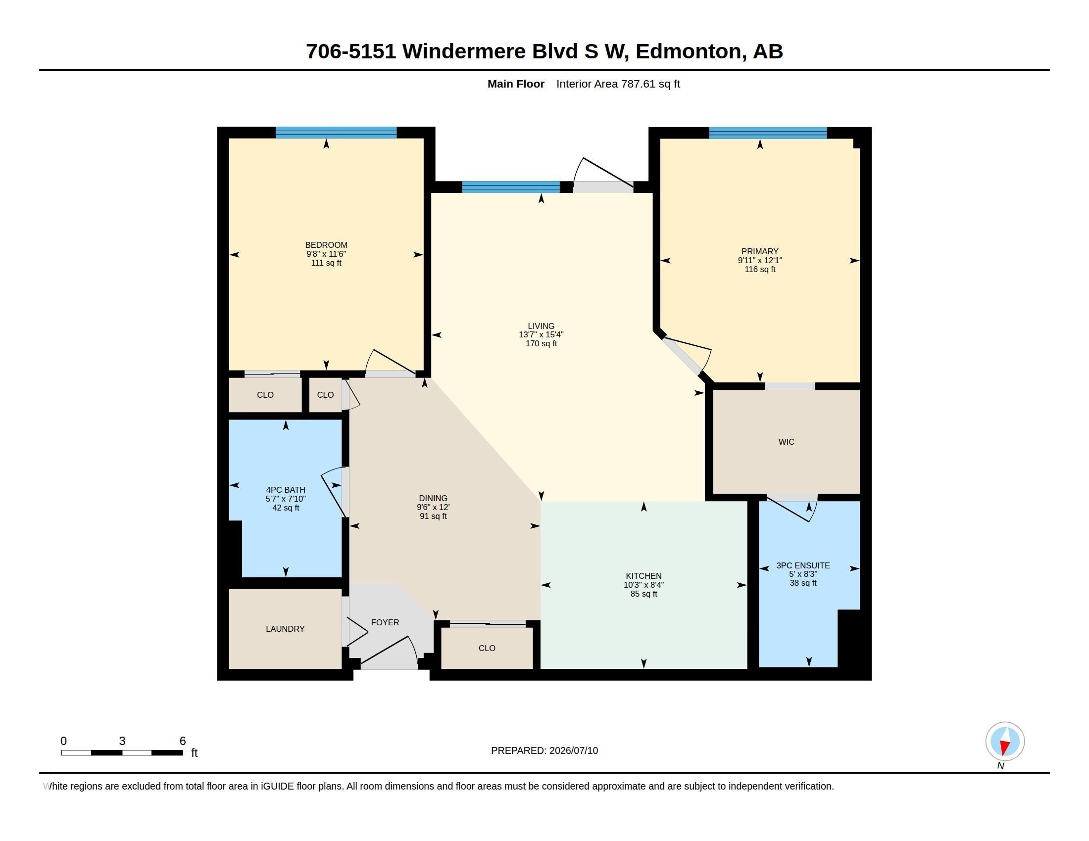 Floor plan - 706 5151 Windermere Boulevard, Edmonton, AB