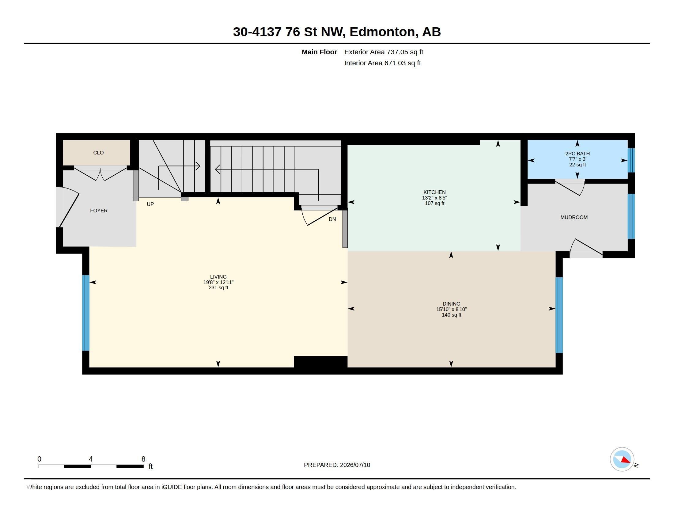 Floor plan - #30 4137 76 St Nw, Edmonton, AB