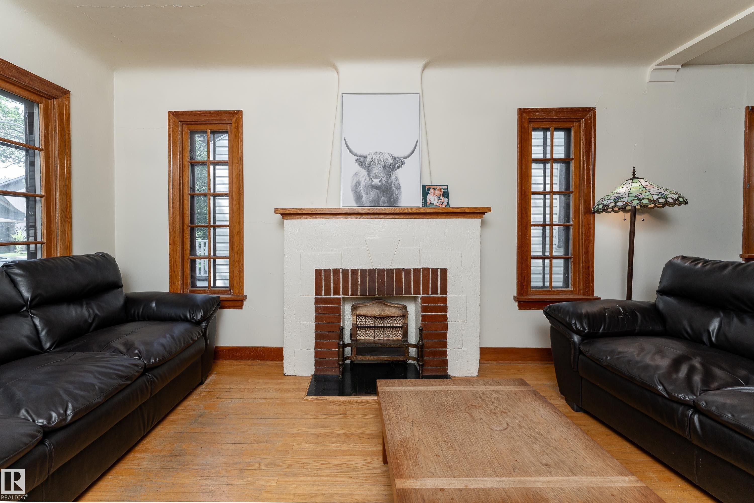 11108 81 Avenue Nw, Edmonton, AB - Indoor Photo Showing Living Room With Fireplace