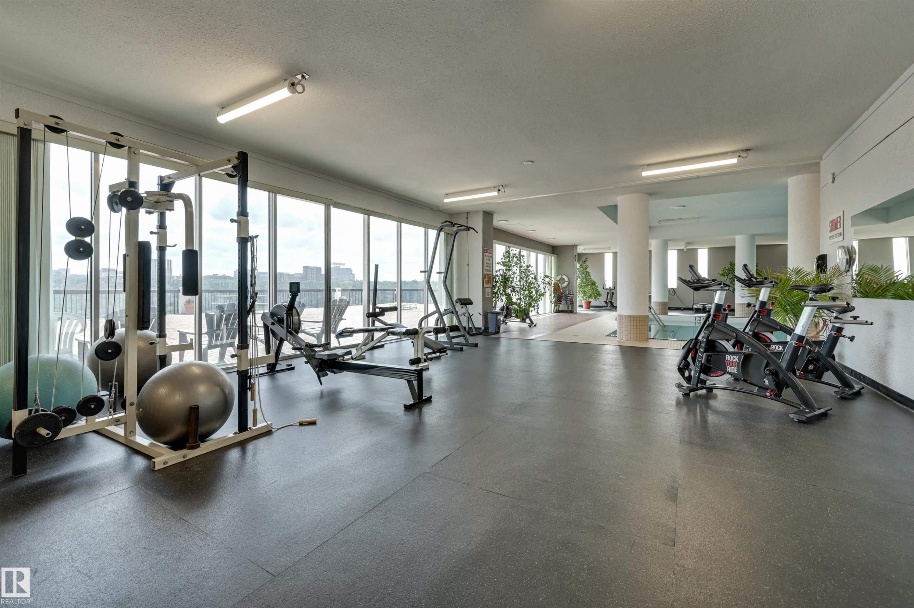 #709 11307 99 Av Nw, Edmonton, AB - Indoor Photo Showing Gym Room