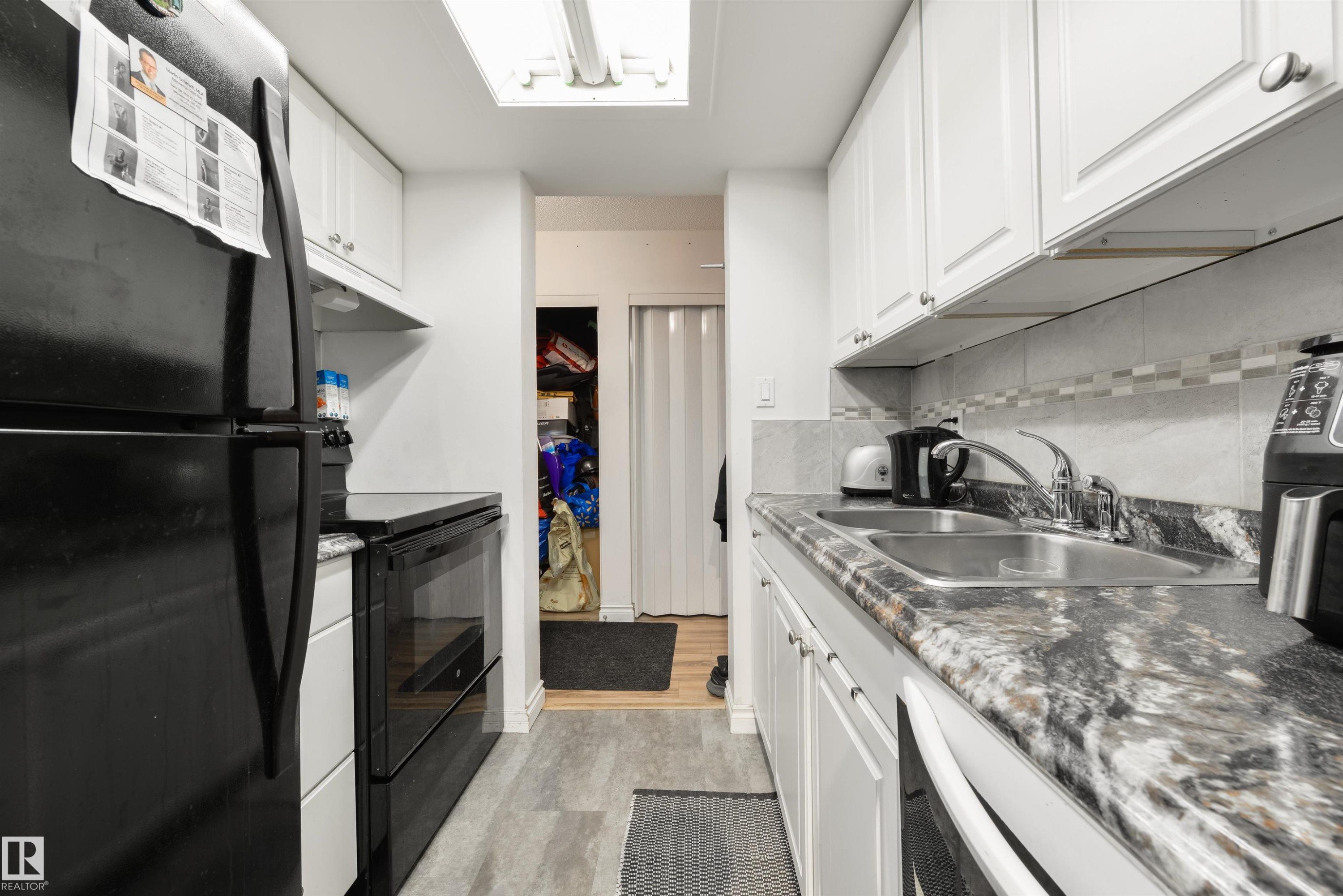 #204 11026 106 St Nw, Edmonton, AB - Indoor Photo Showing Kitchen With Double Sink