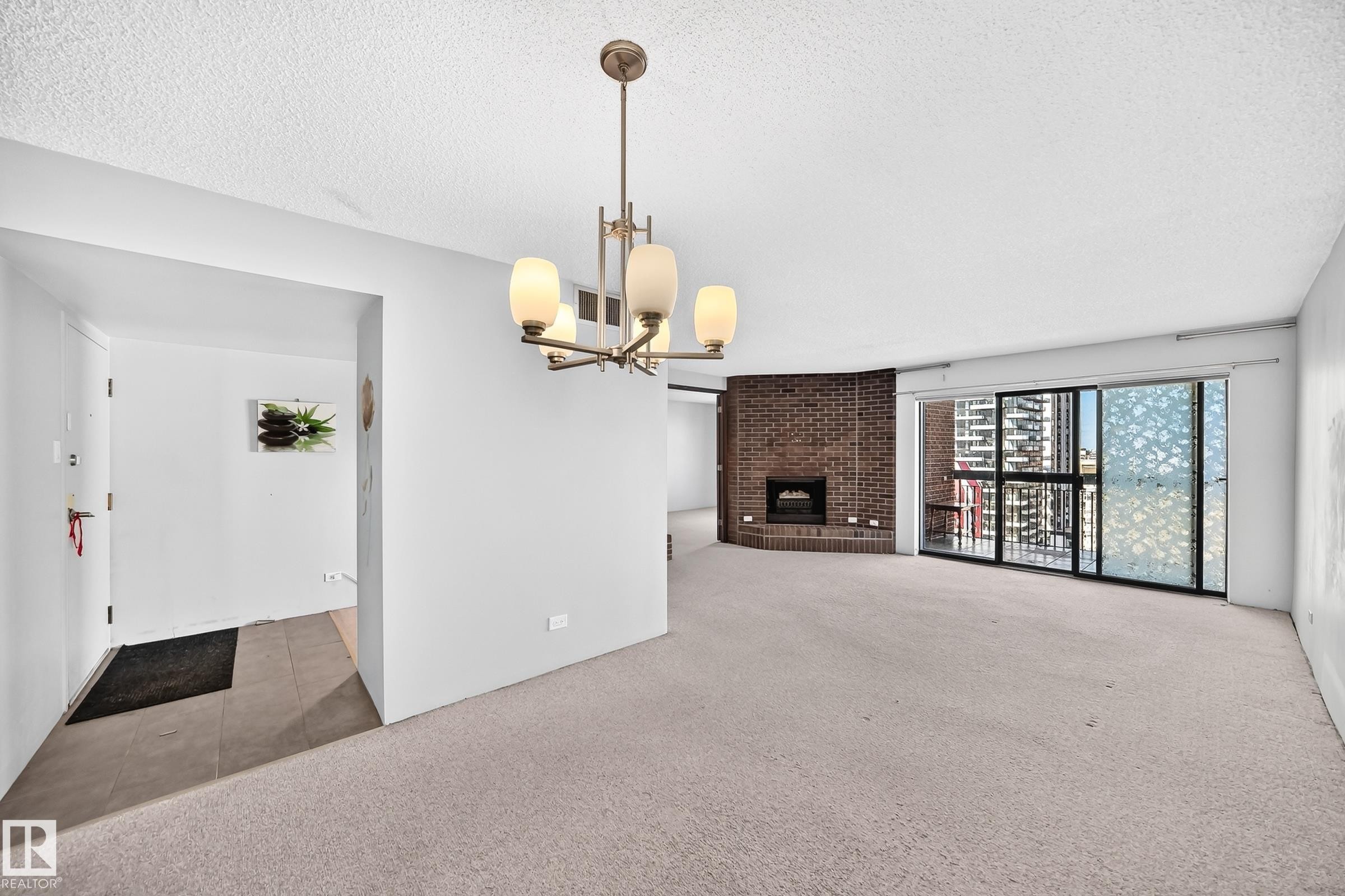 #1802 11027 87 Av Nw, Edmonton, AB - Indoor Photo Showing Other Room With Fireplace