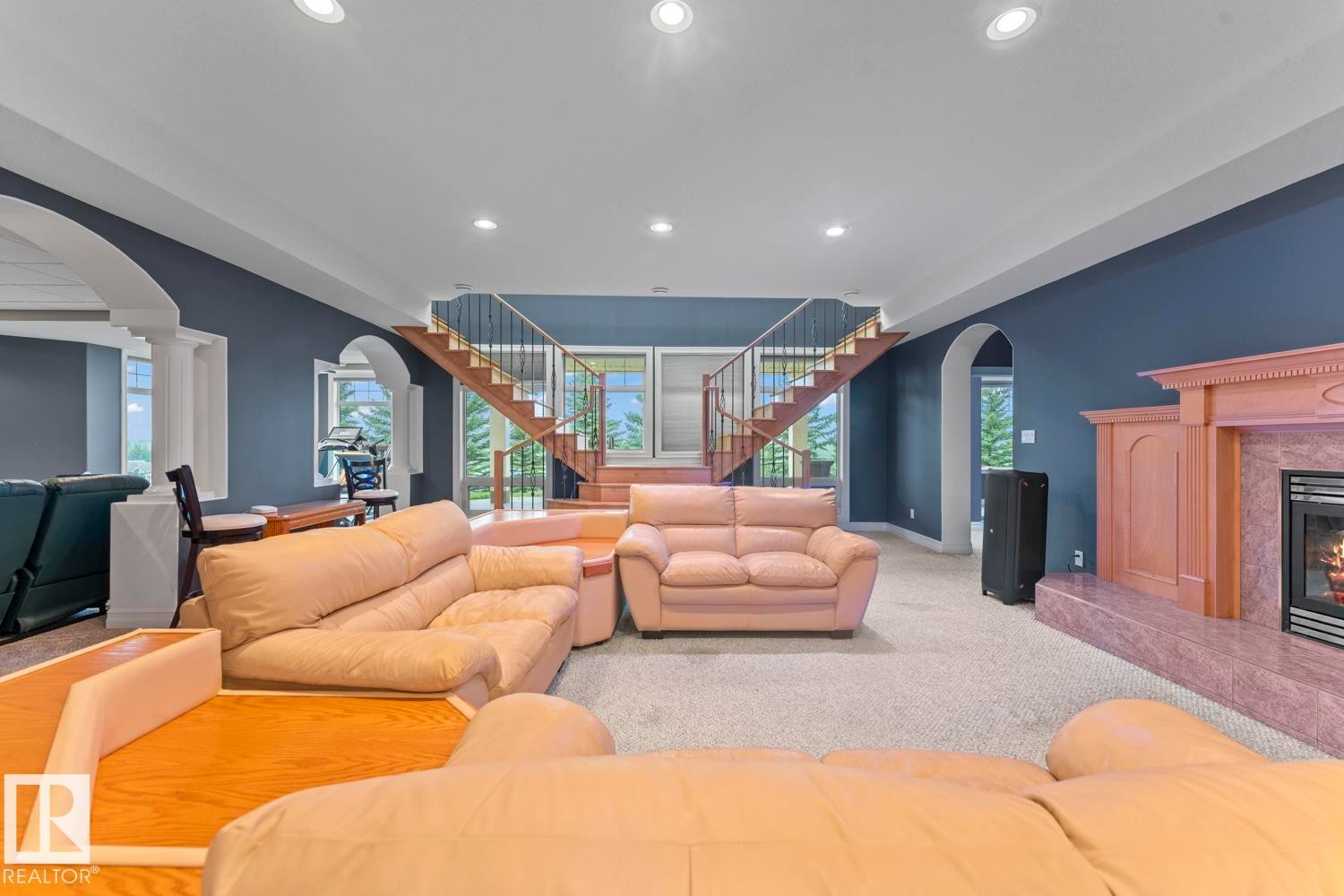 3006 Wayne Way, Cold Lake, AB - Indoor Photo Showing Living Room With Fireplace