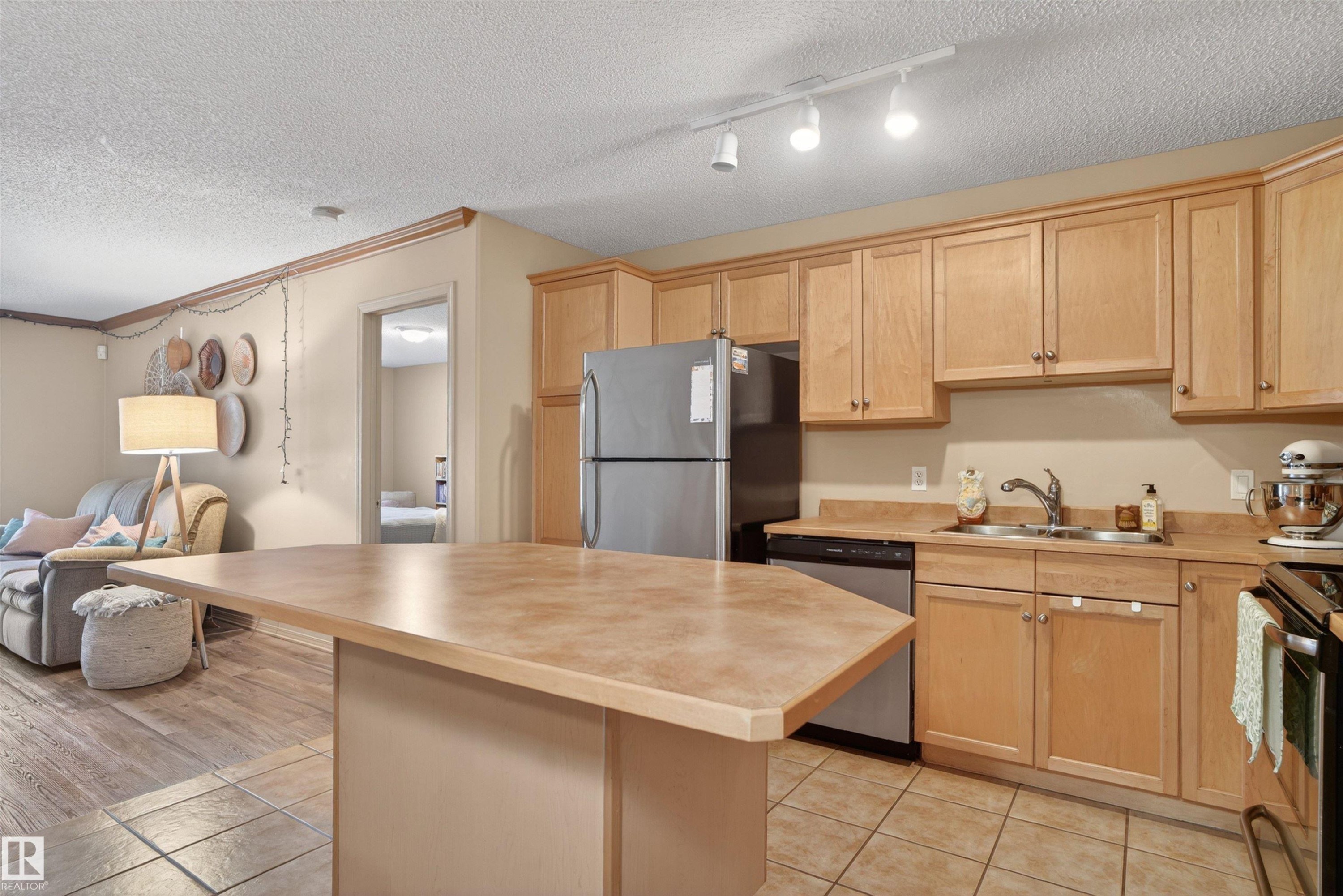 #110 2903 Rabbit Hill Rd Nw, Edmonton, AB - Indoor Photo Showing Kitchen With Double Sink