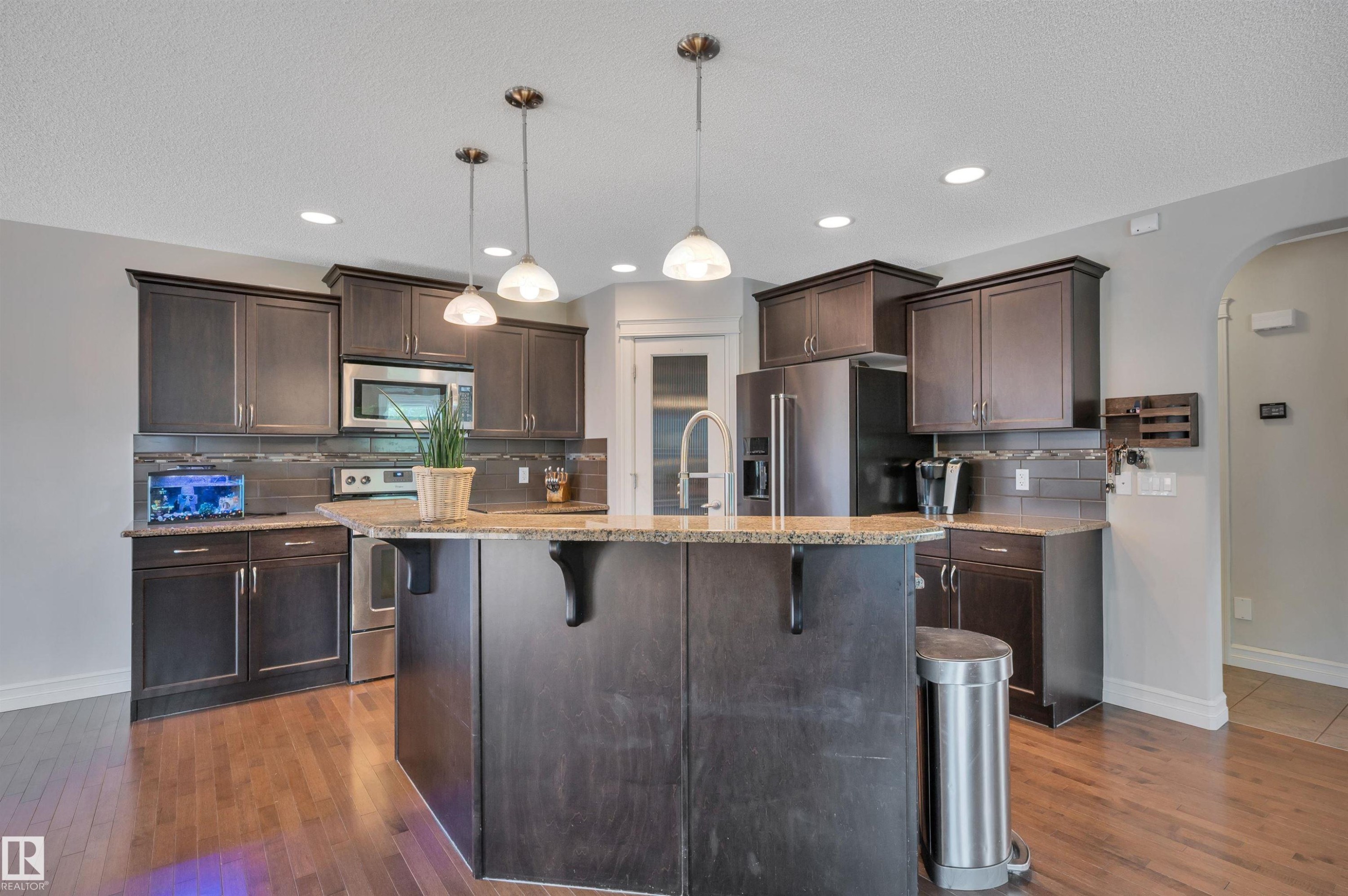 1740 59 Street Sw, Edmonton, AB - Indoor Photo Showing Kitchen With Stainless Steel Kitchen With Upgraded Kitchen