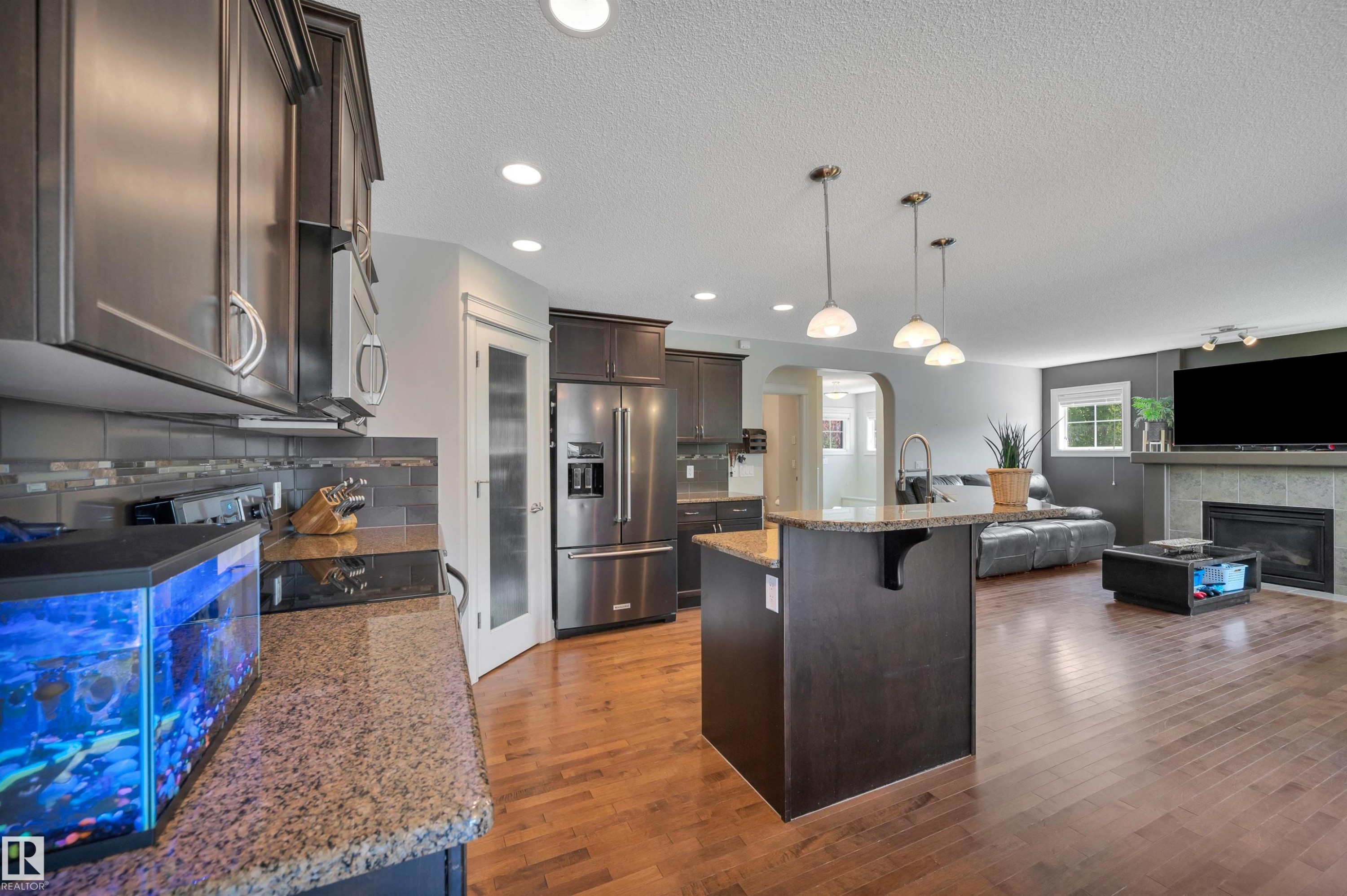 1740 59 Street Sw, Edmonton, AB - Indoor Photo Showing Kitchen With Stainless Steel Kitchen With Upgraded Kitchen