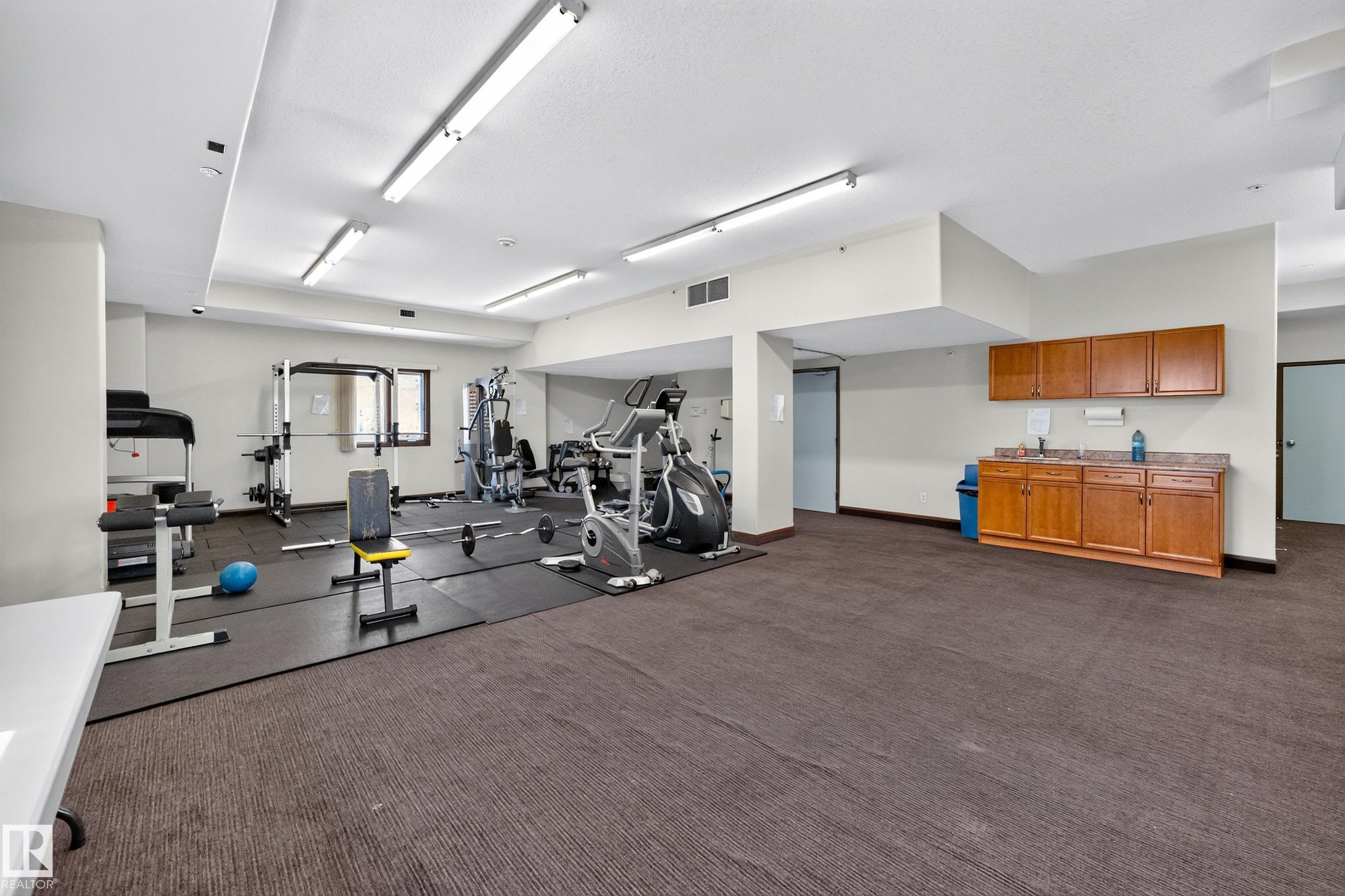 #703 9707 106 St Nw, Edmonton, AB - Indoor Photo Showing Gym Room