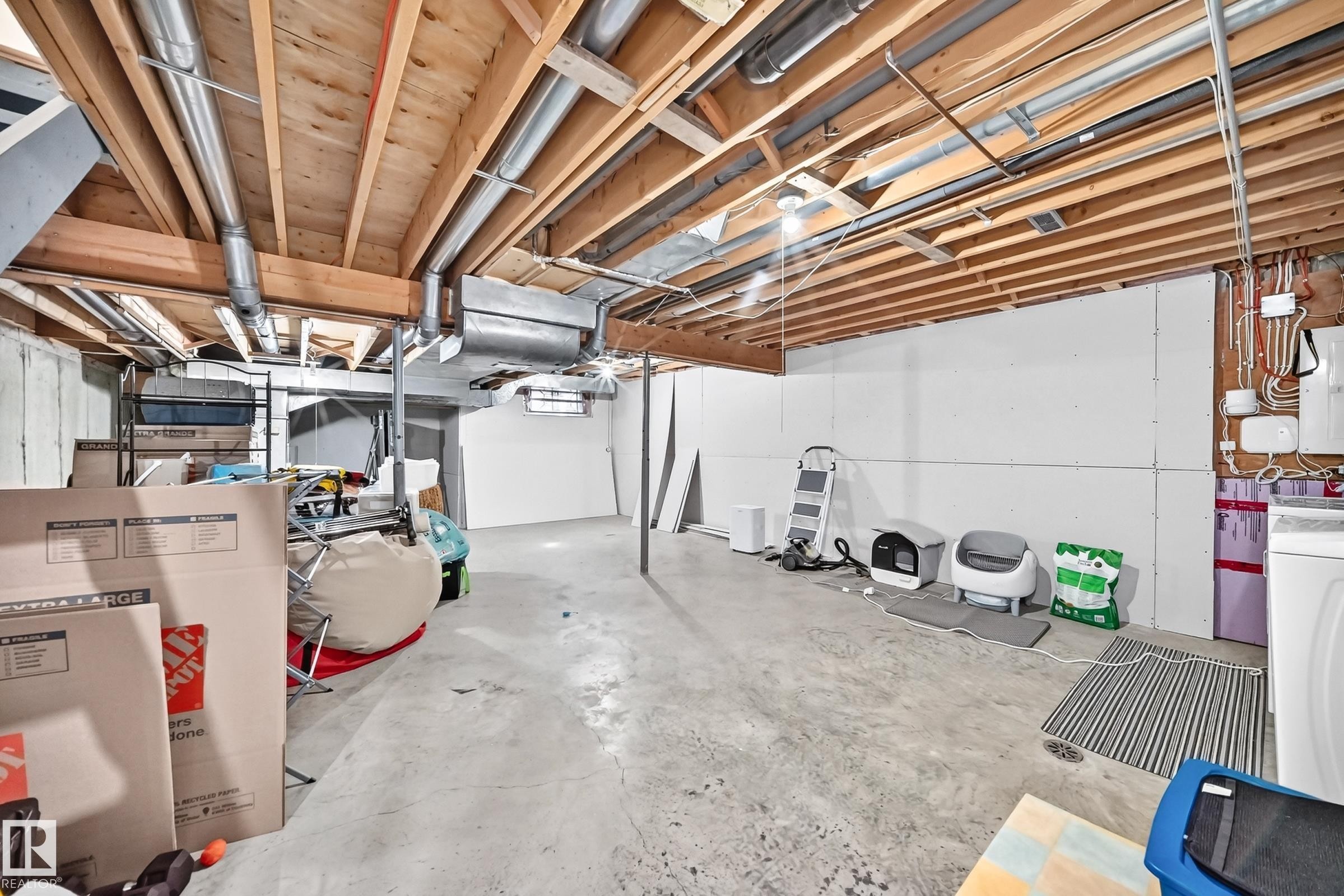 74 Lacombe Point(E), St. Albert, AB - Indoor Photo Showing Basement