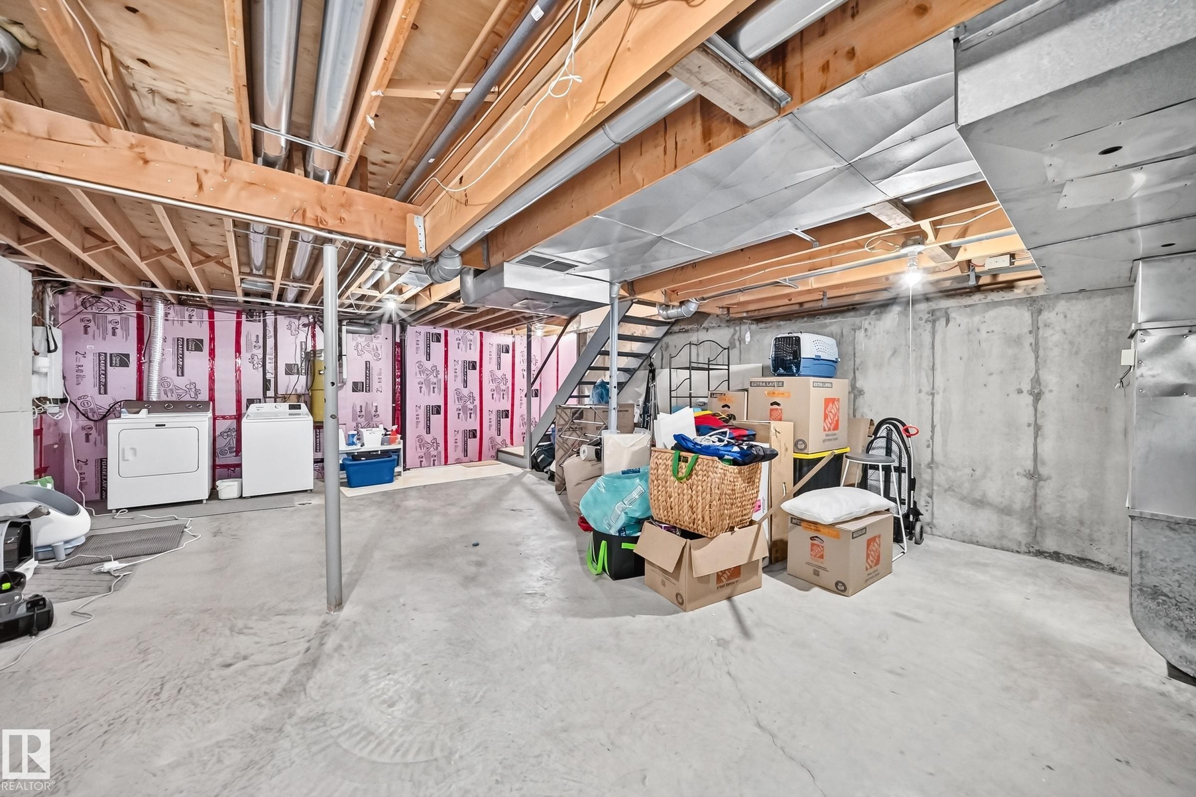 74 Lacombe Point(E), St. Albert, AB - Indoor Photo Showing Basement
