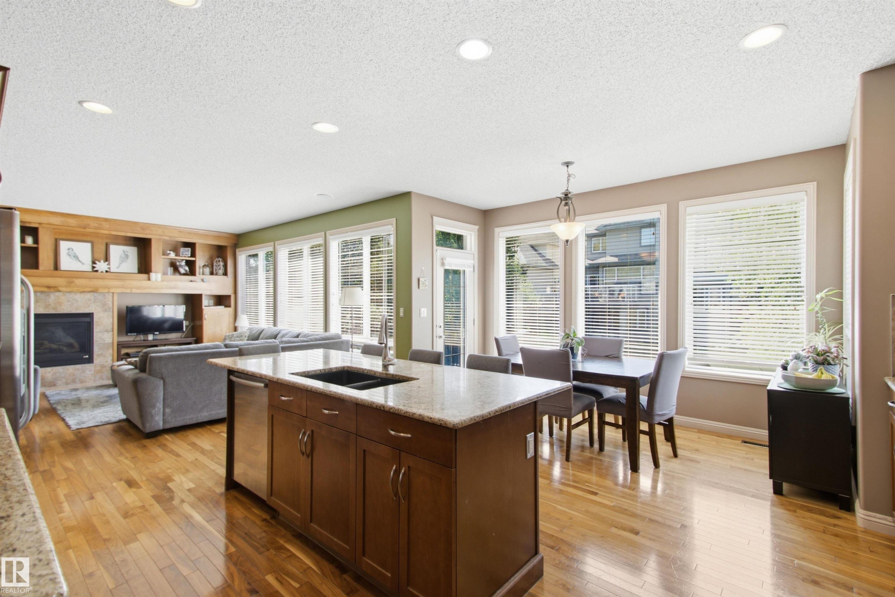 12429 17A Avenue Sw, Edmonton, AB - Indoor Photo Showing Other Room With Fireplace