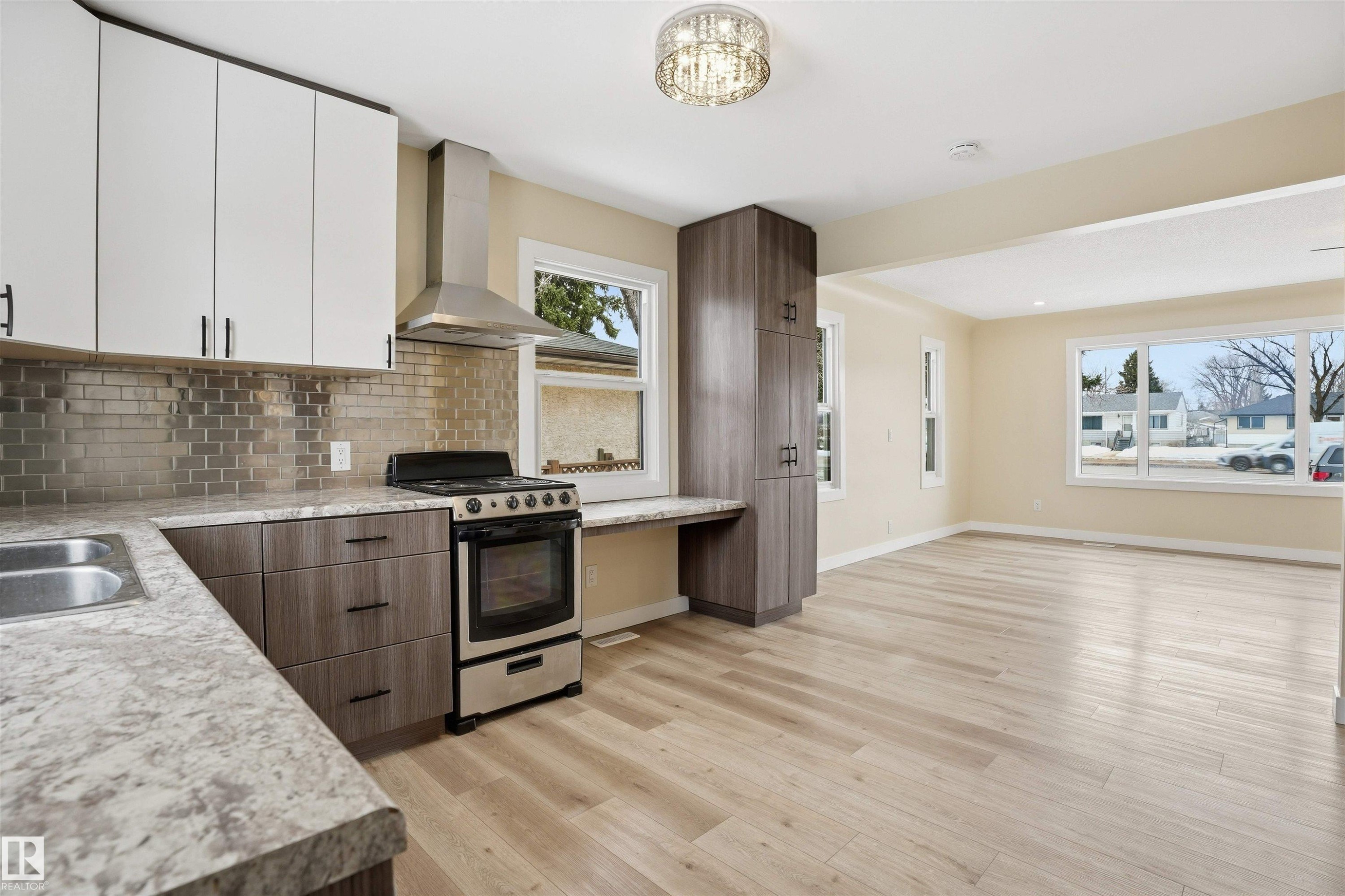 12235 St Albert Trail Nw, Edmonton, AB - Indoor Photo Showing Kitchen With Double Sink With Upgraded Kitchen