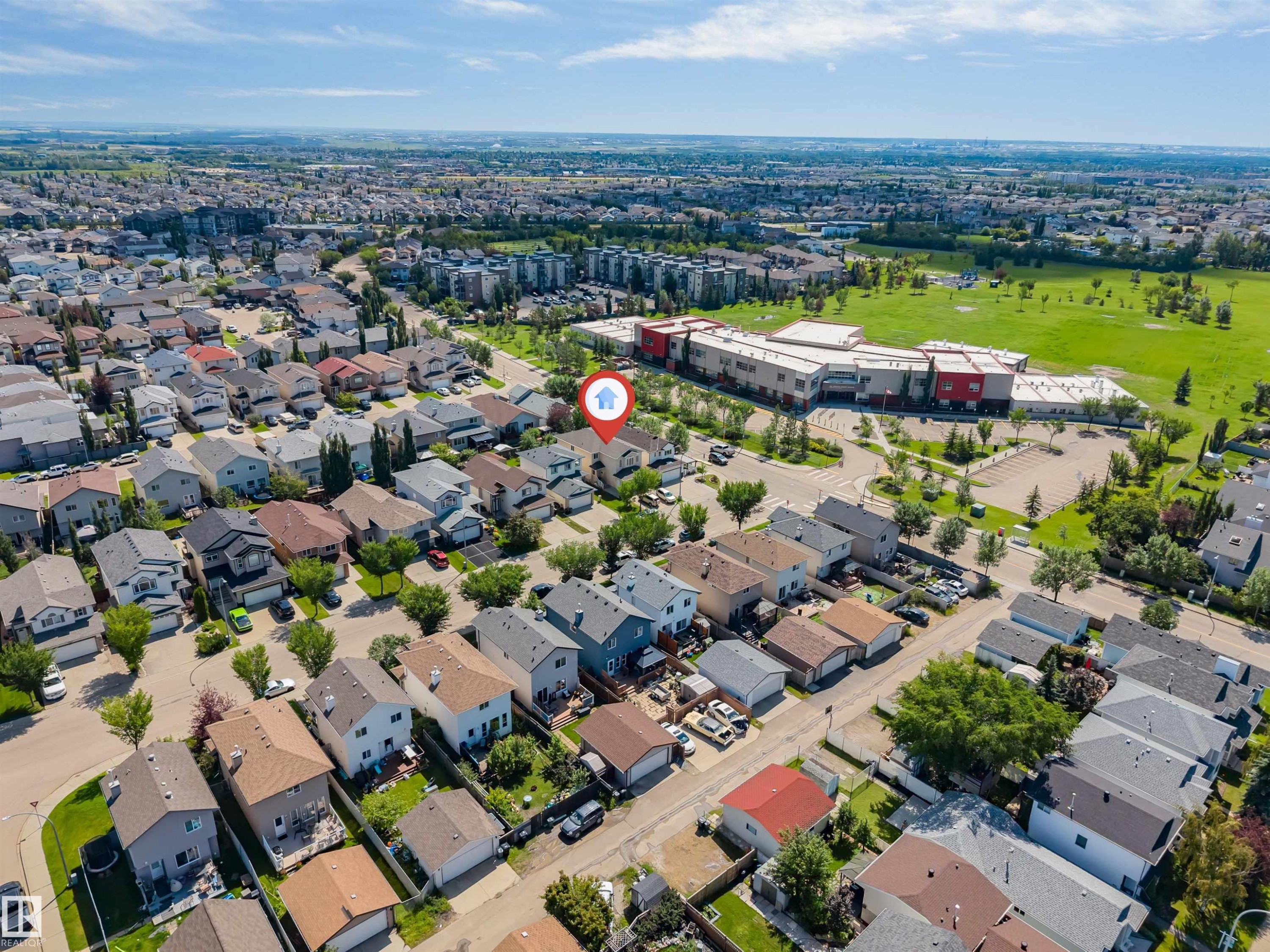Aerial view - 16205 55 Street Nw, Edmonton, AB - Outdoor With View