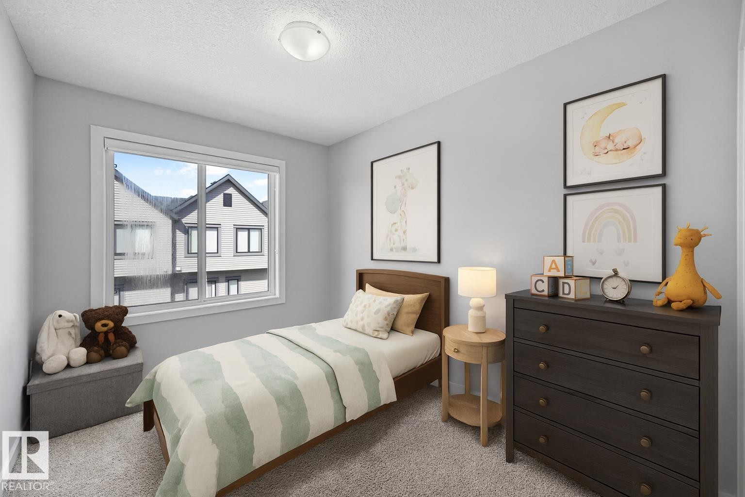 virtually staged - #72 1010 Rabbit Hill Rd Sw, Edmonton, AB - Indoor Photo Showing Bedroom