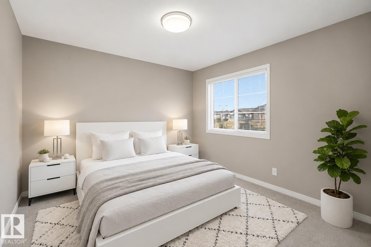(virtually staged furniture) - 3528 Claxton Crescent Sw, Edmonton, AB - Indoor Photo Showing Bedroom